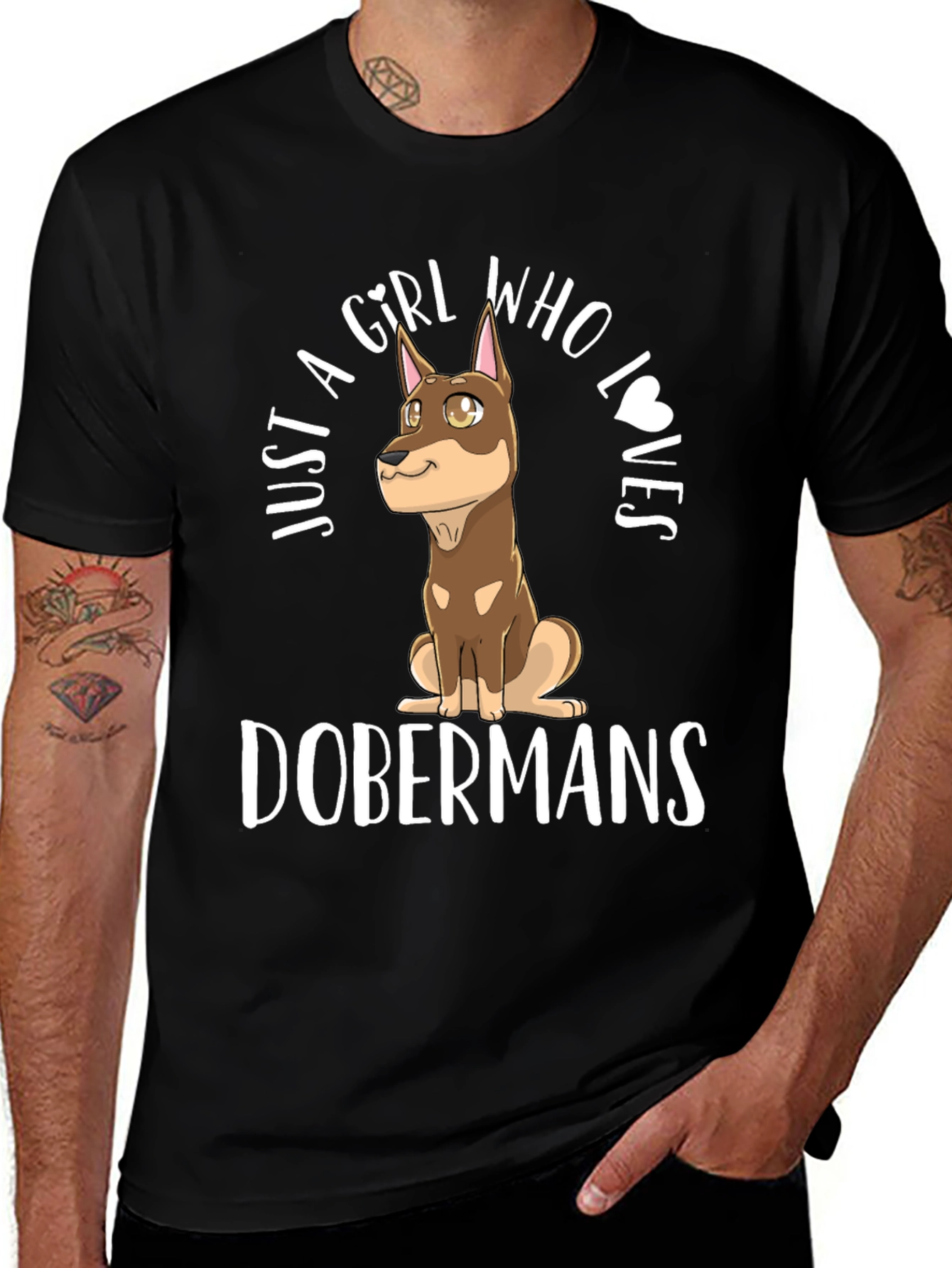 Doberman Girl's T-Shirt - Dog Lover Tee