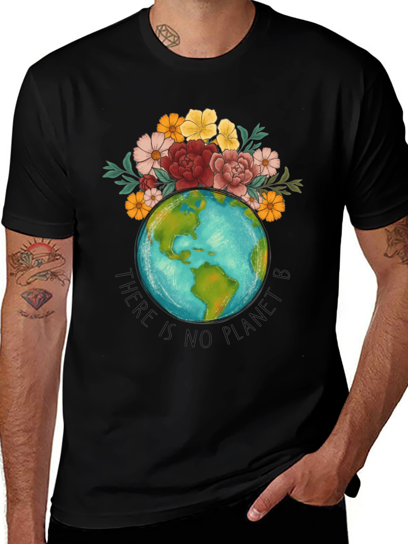 Variant 22 of Floral Earth Graphic T-Shirt