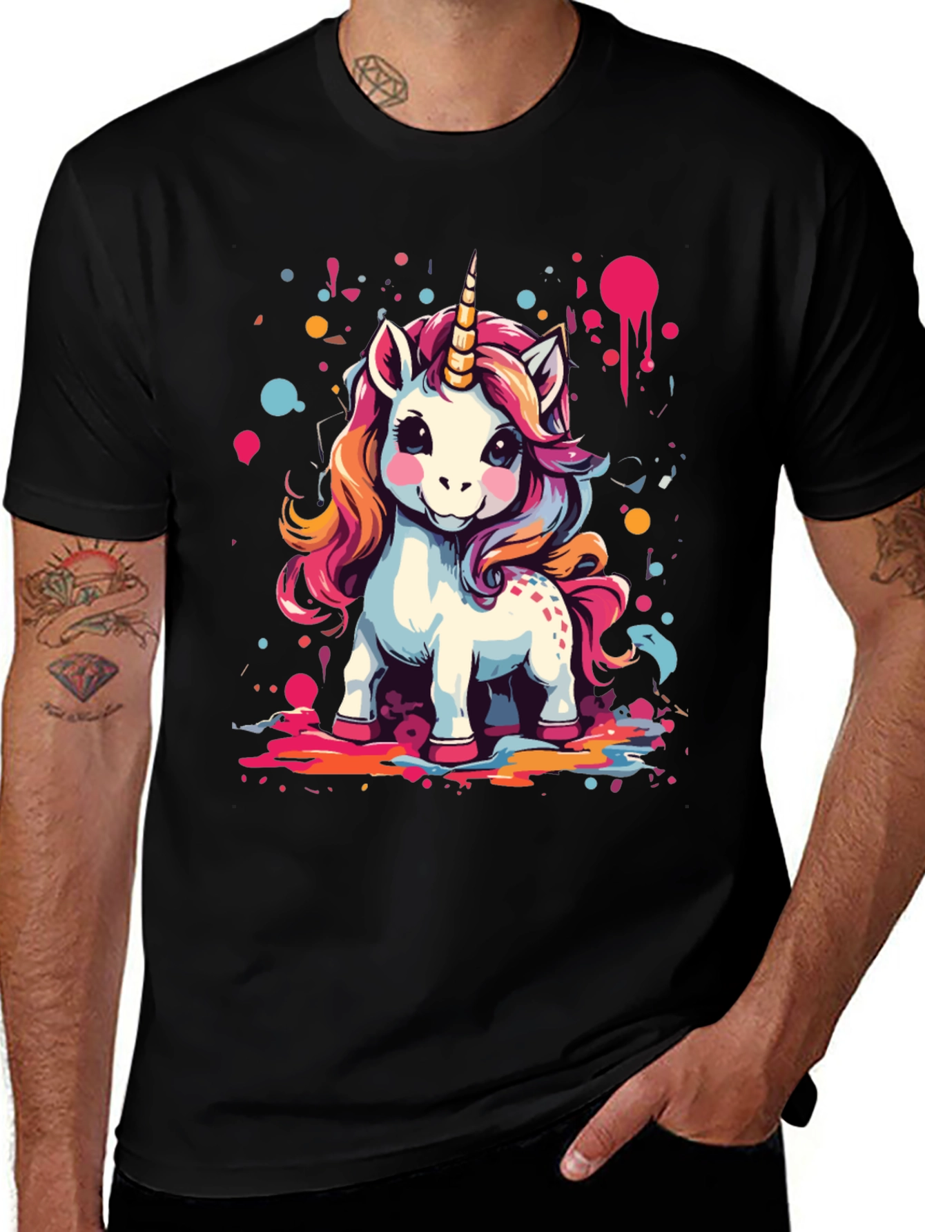 Variant 18 of Unicorn Graphic Tee - Colorful & Fun!