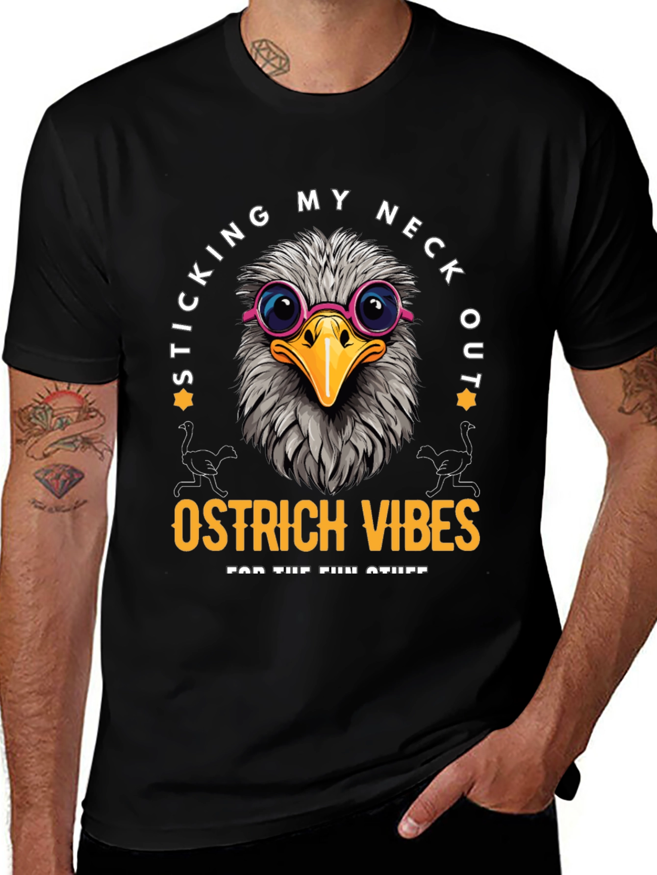 Variant 16 of Sticking My Neck Out Ostrich Vibes T-Shirt