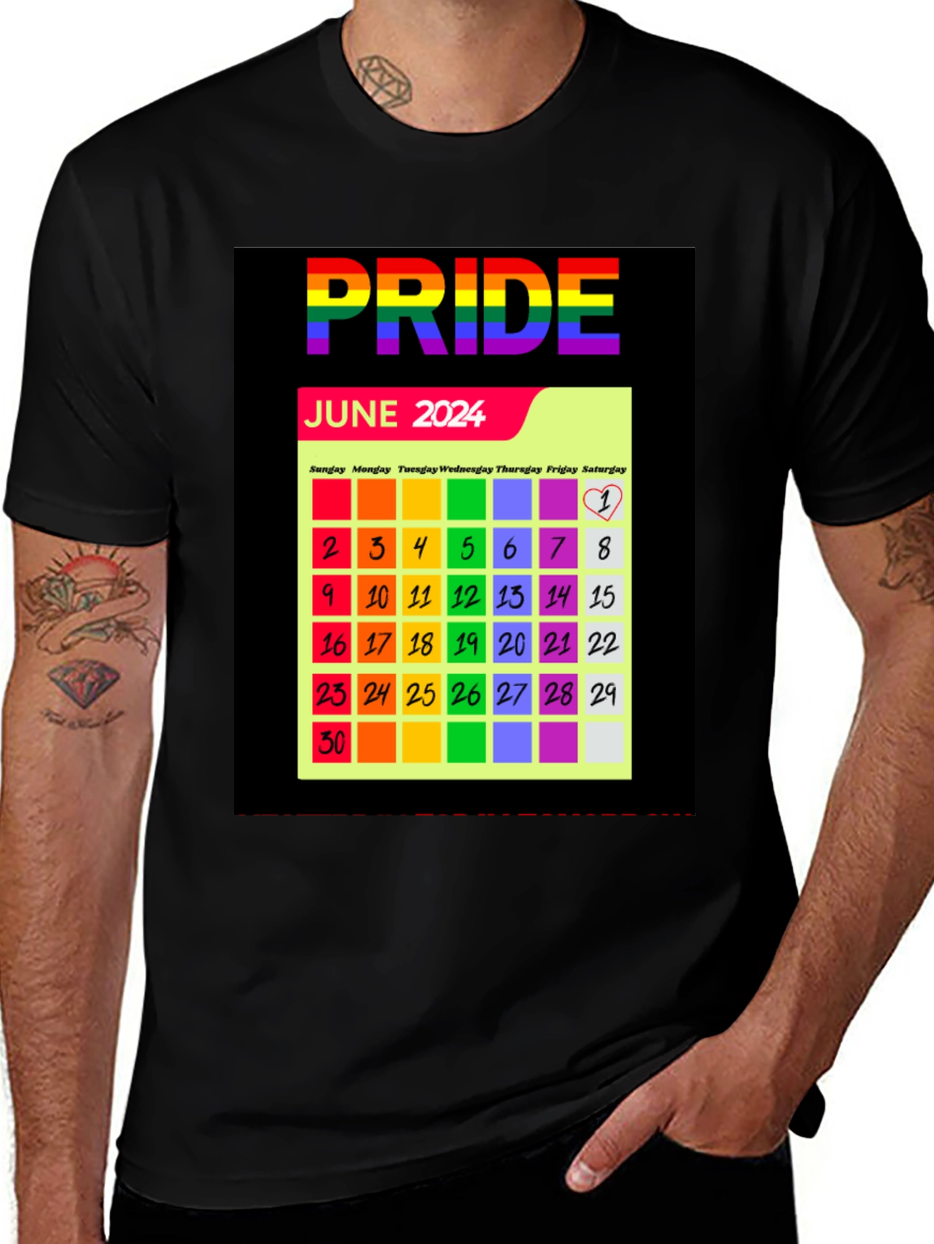 Pride Month 2024 Calendar T-Shirt