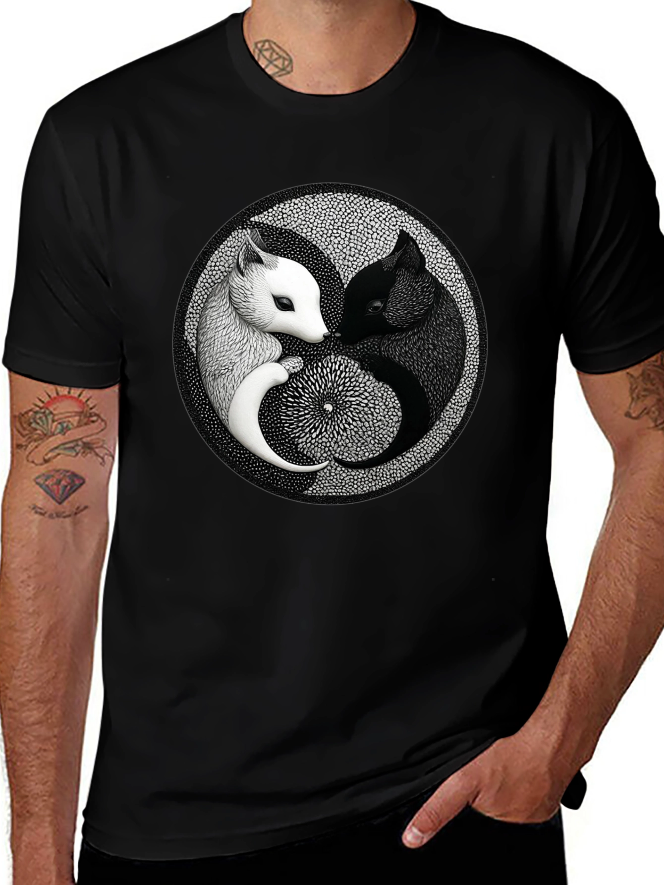 Variant 10 of Yin Yang Ferret Graphic T-Shirt
