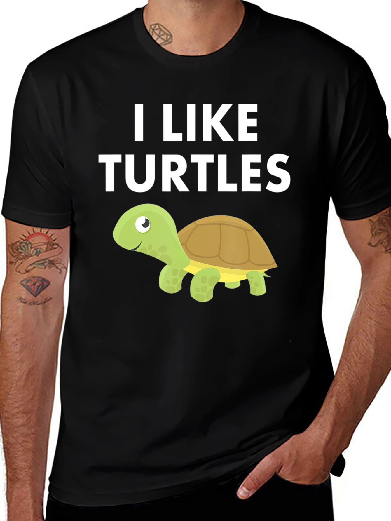 Variant 8 of I Like Turtles Graphic T-Shirt - Fun & Unique Design