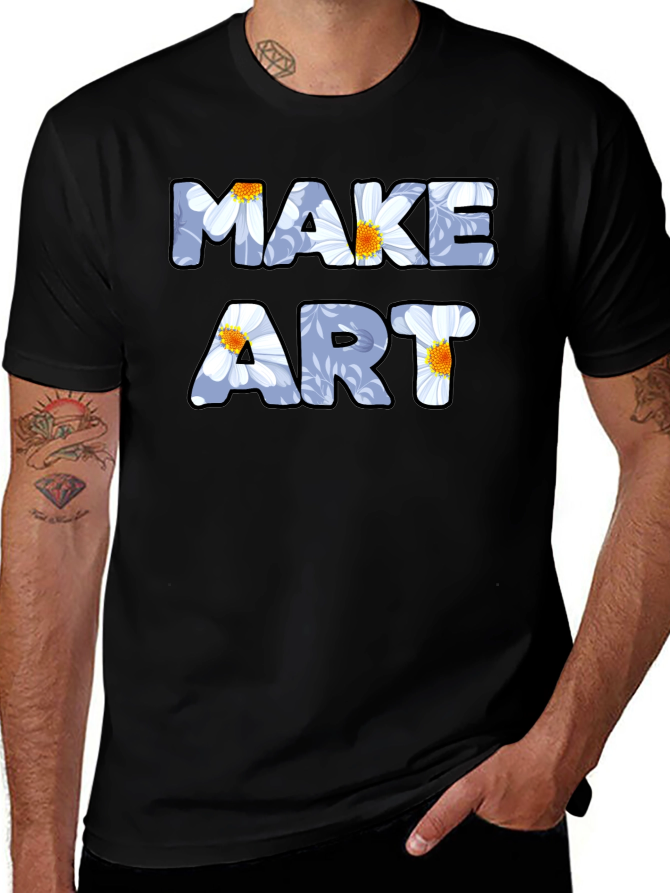 Variant 20 of Make Art Graphic Print Black T-Shirt