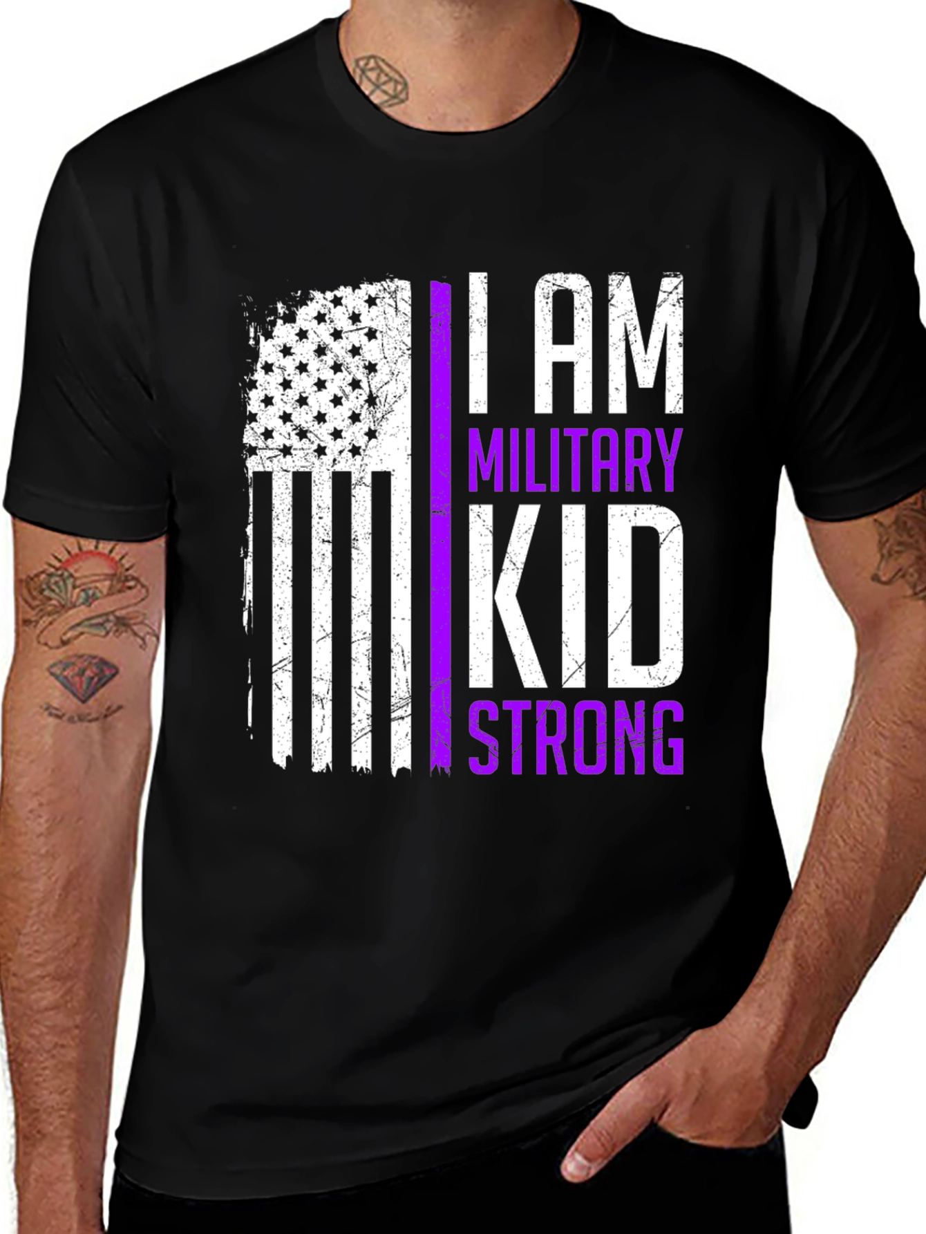 Military Kid Strong Graphic Tee
