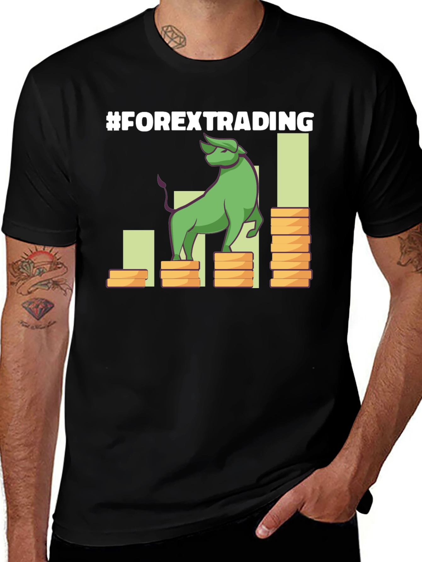 Forex Trading Bull T-Shirt - Financial Market Design