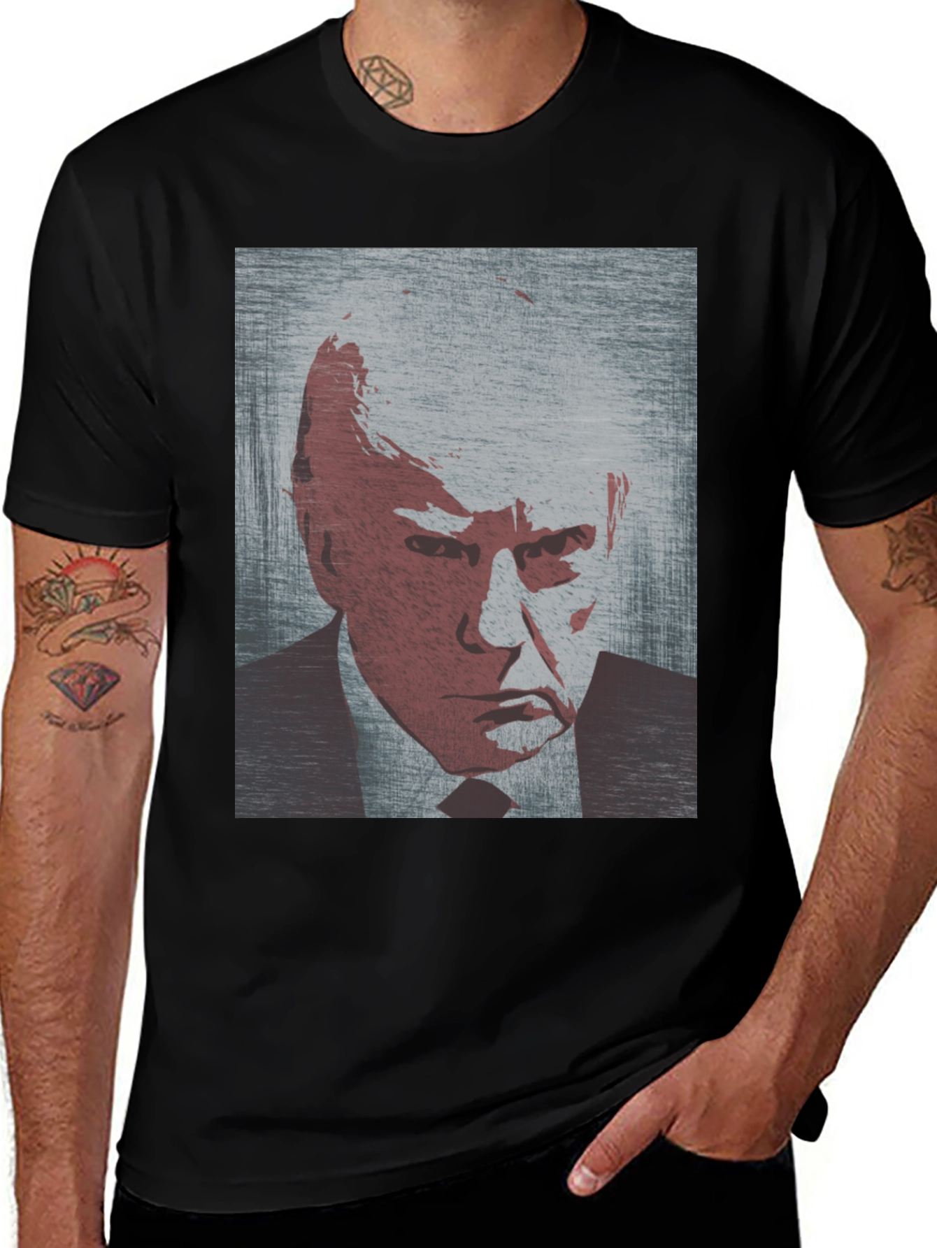 Variant 2 of Donald Trump Graphic Print Black T-Shirt