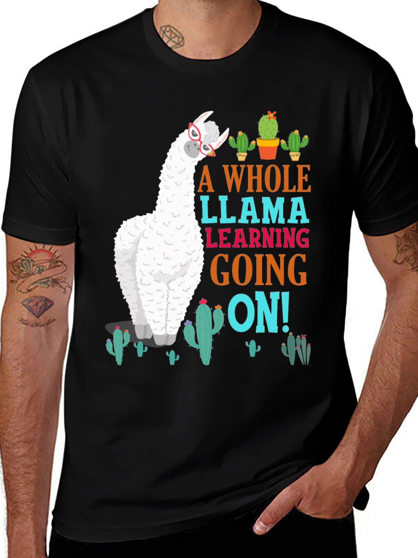 Variant 24 of A Whole Llama Learning Going On T-Shirt