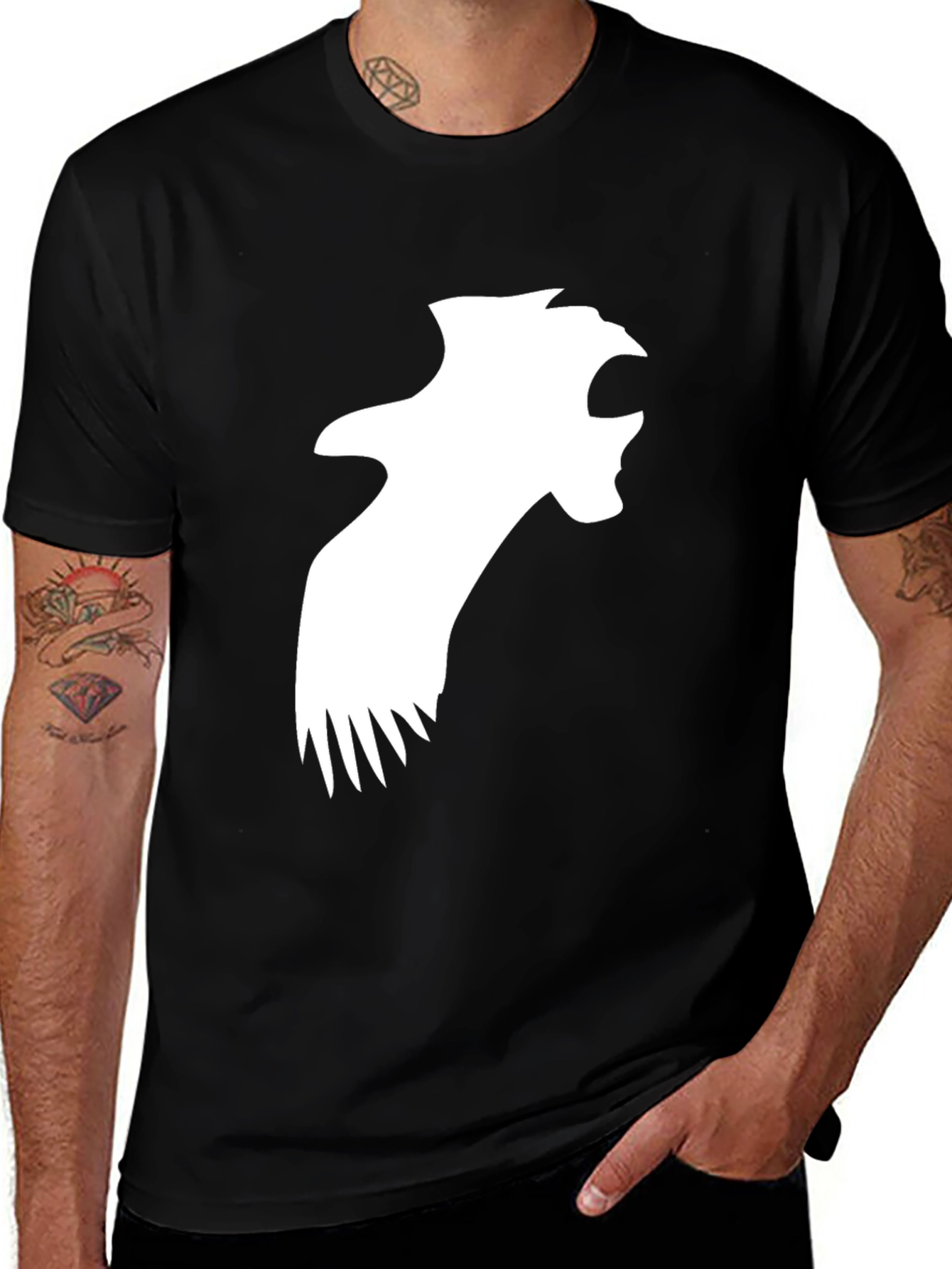 Variant 4 of Black T-Shirt with Eagle Graphic
