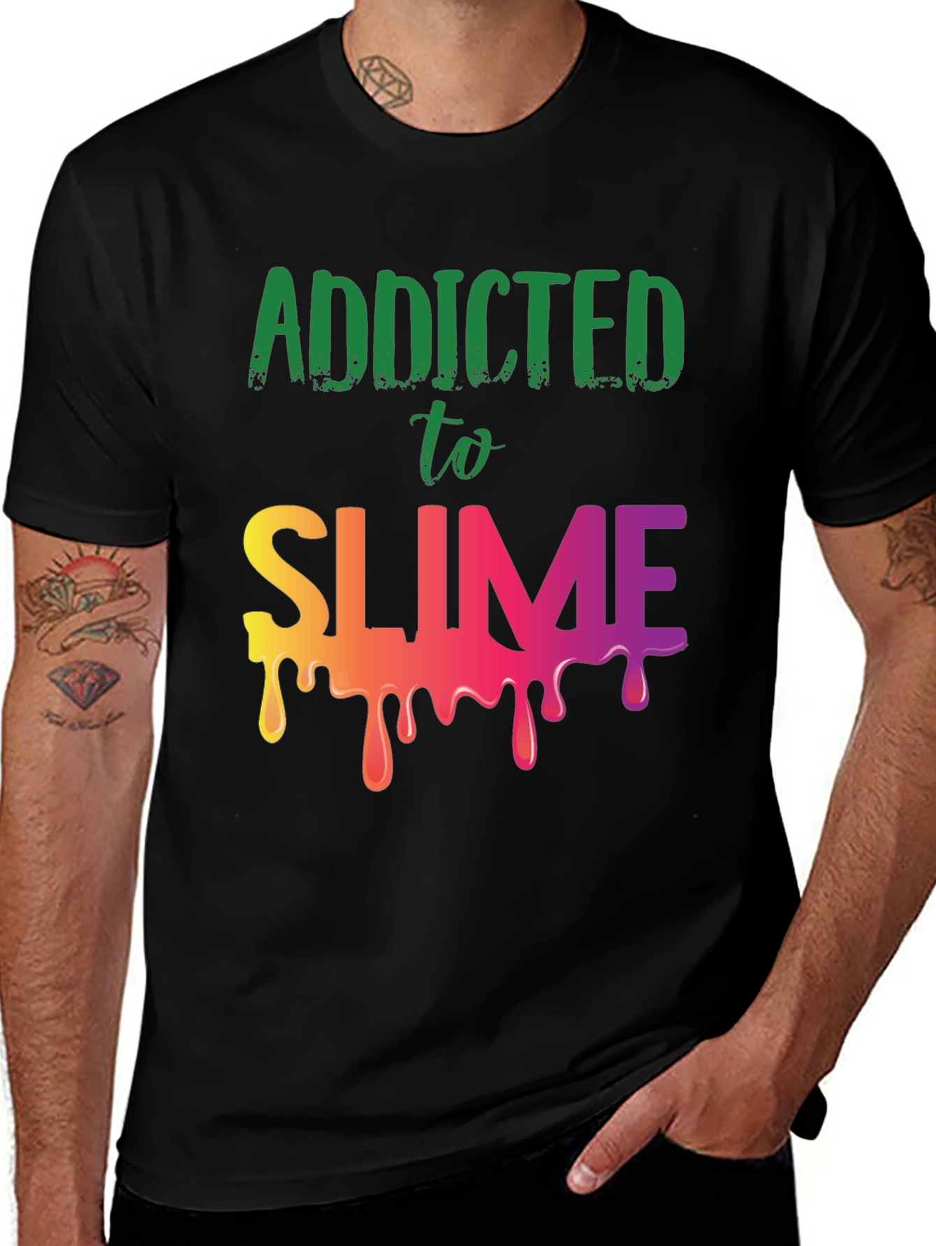 Variant 15 of Addicted to Slime Graphic Tee - Black