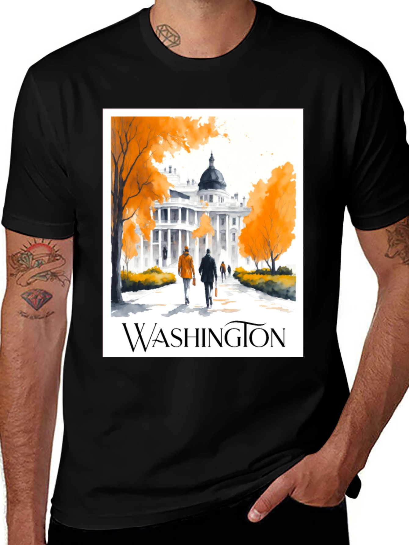 Washington DC Watercolor T-Shirt