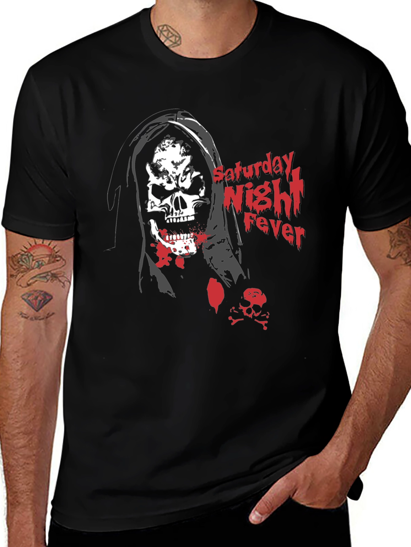 Variant 6 of Saturday Night Fever Grim Reaper Graphic Tee