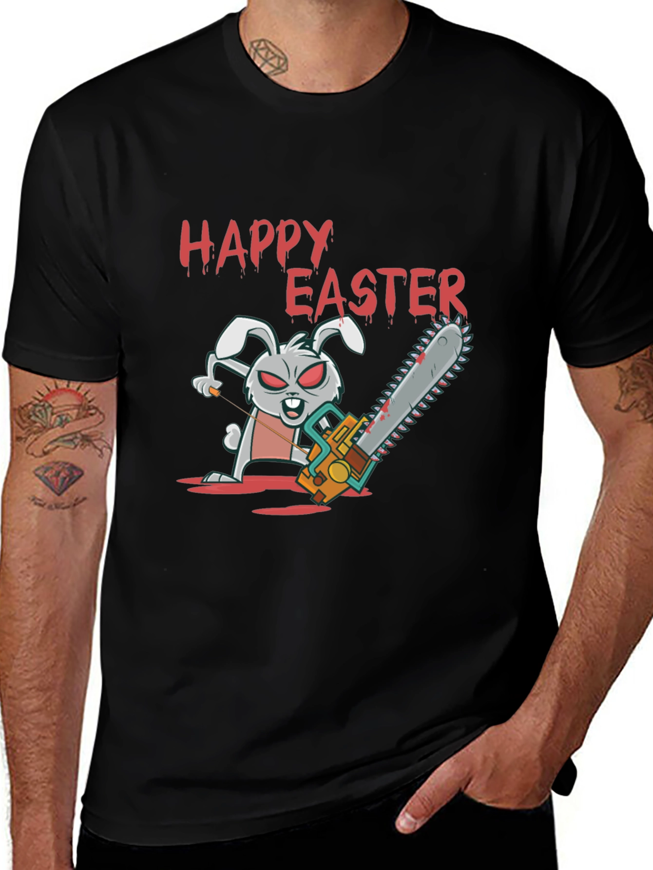 Variant 19 of Happy Easter Scary Bunny T-Shirt