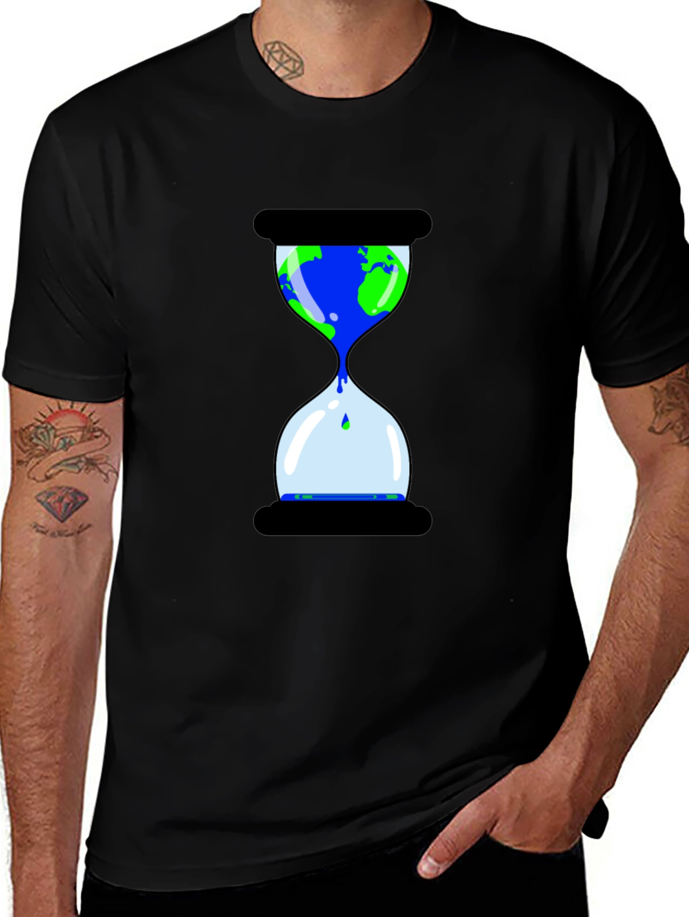 Variant 7 of Earth Hourglass Graphic Tee - Save the Planet