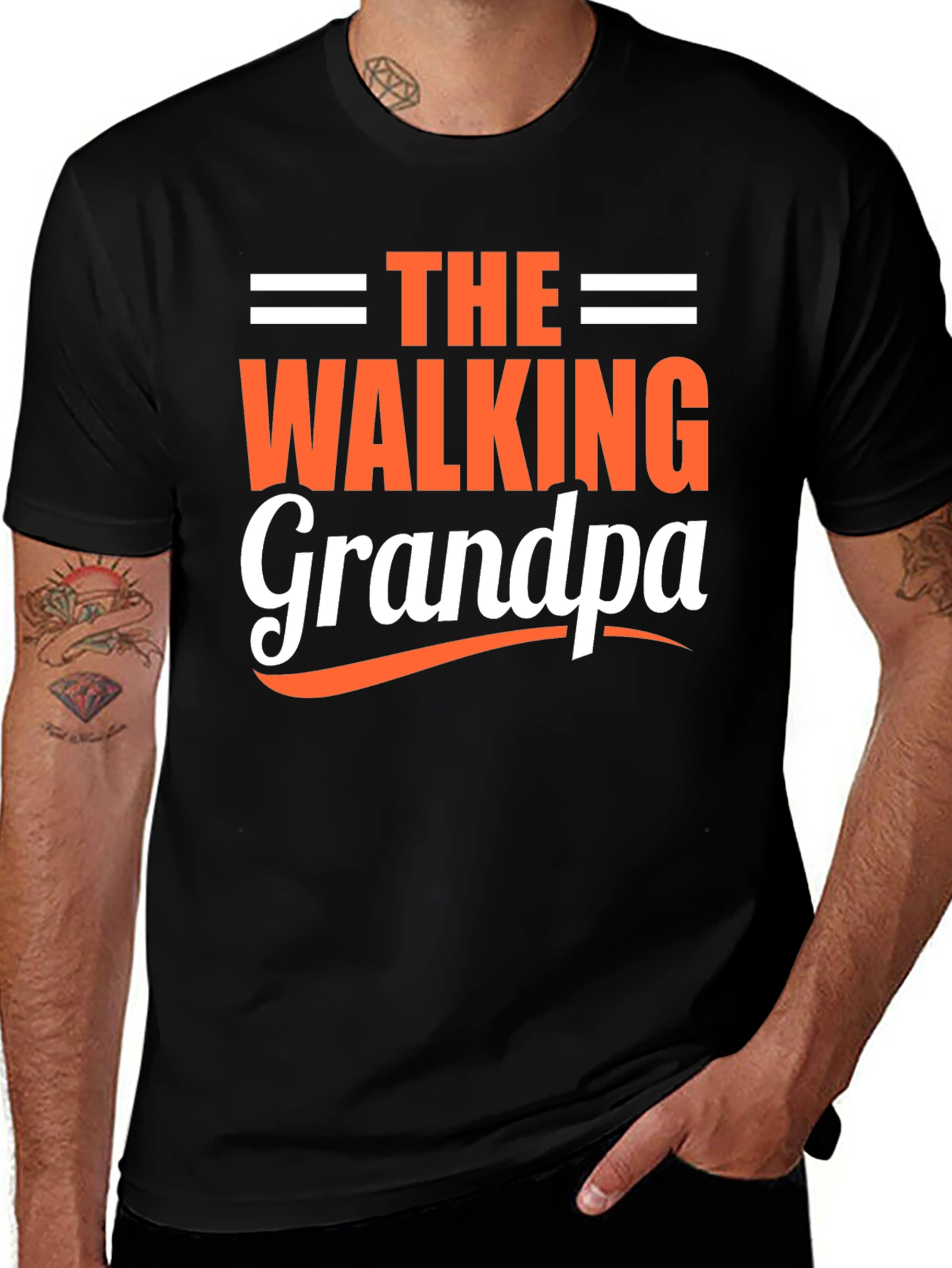 Variant 11 of The Walking Grandpa Funny Graphic T-Shirt
