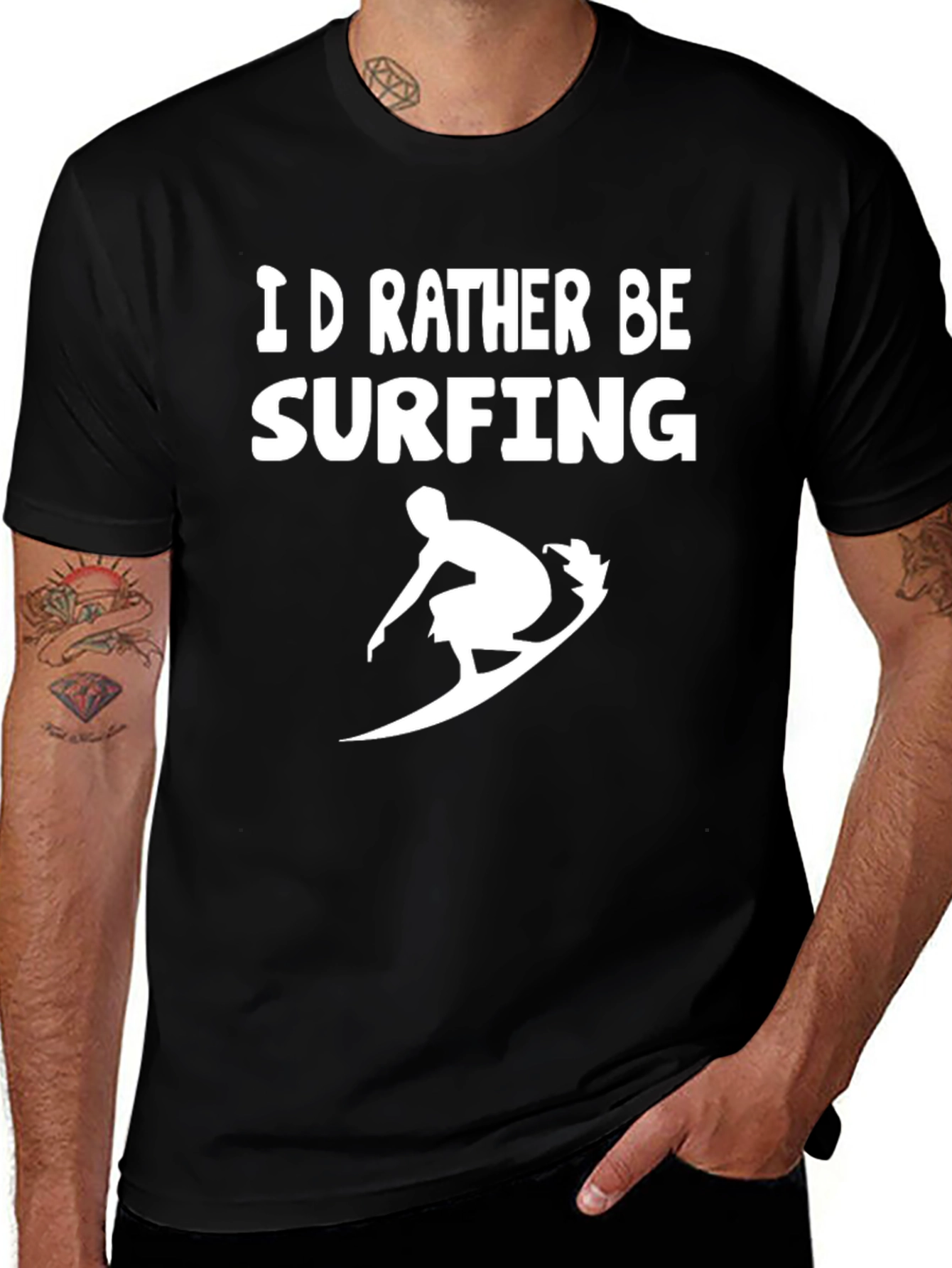 Surfing Graphic T-Shirt - I'd Rather Be Surfing