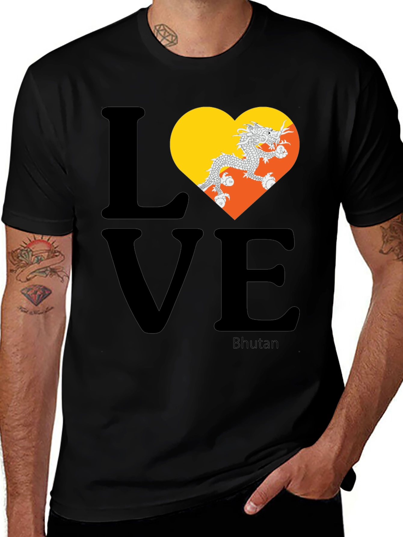 Bhutan Love T-Shirt - National Pride Tee