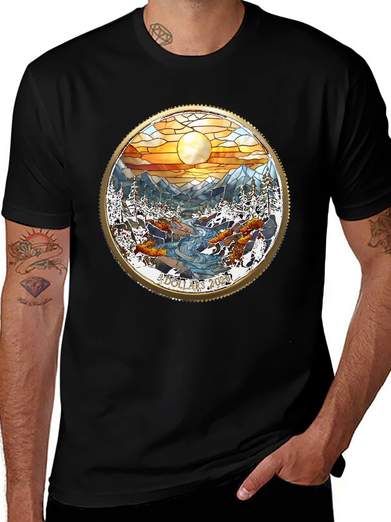 Variant 2 of Mountain Scene Graphic T-Shirt
