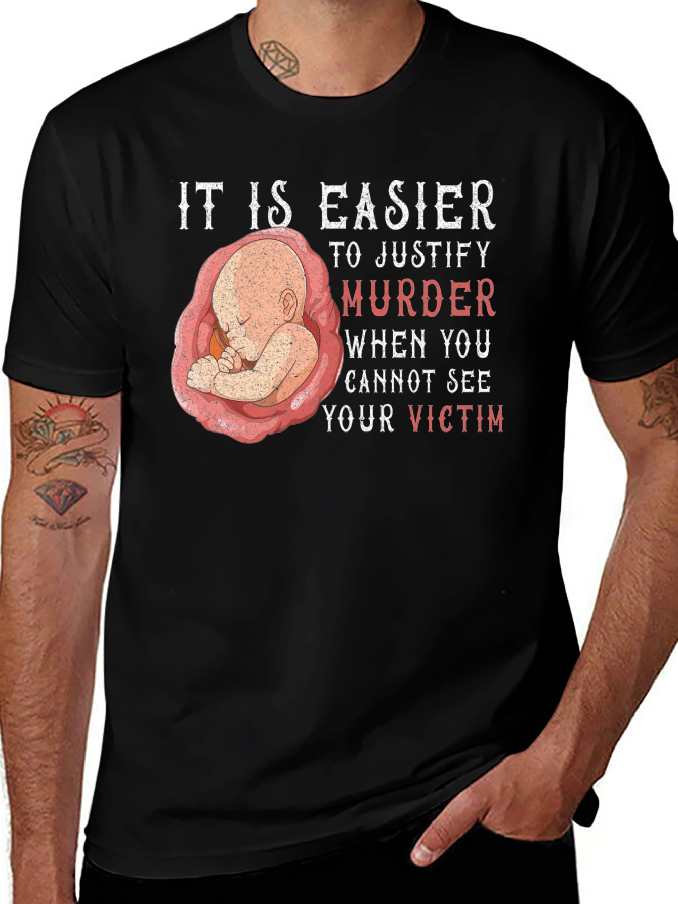 Variant 3 of It is Easier To Justify Murder T-Shirt