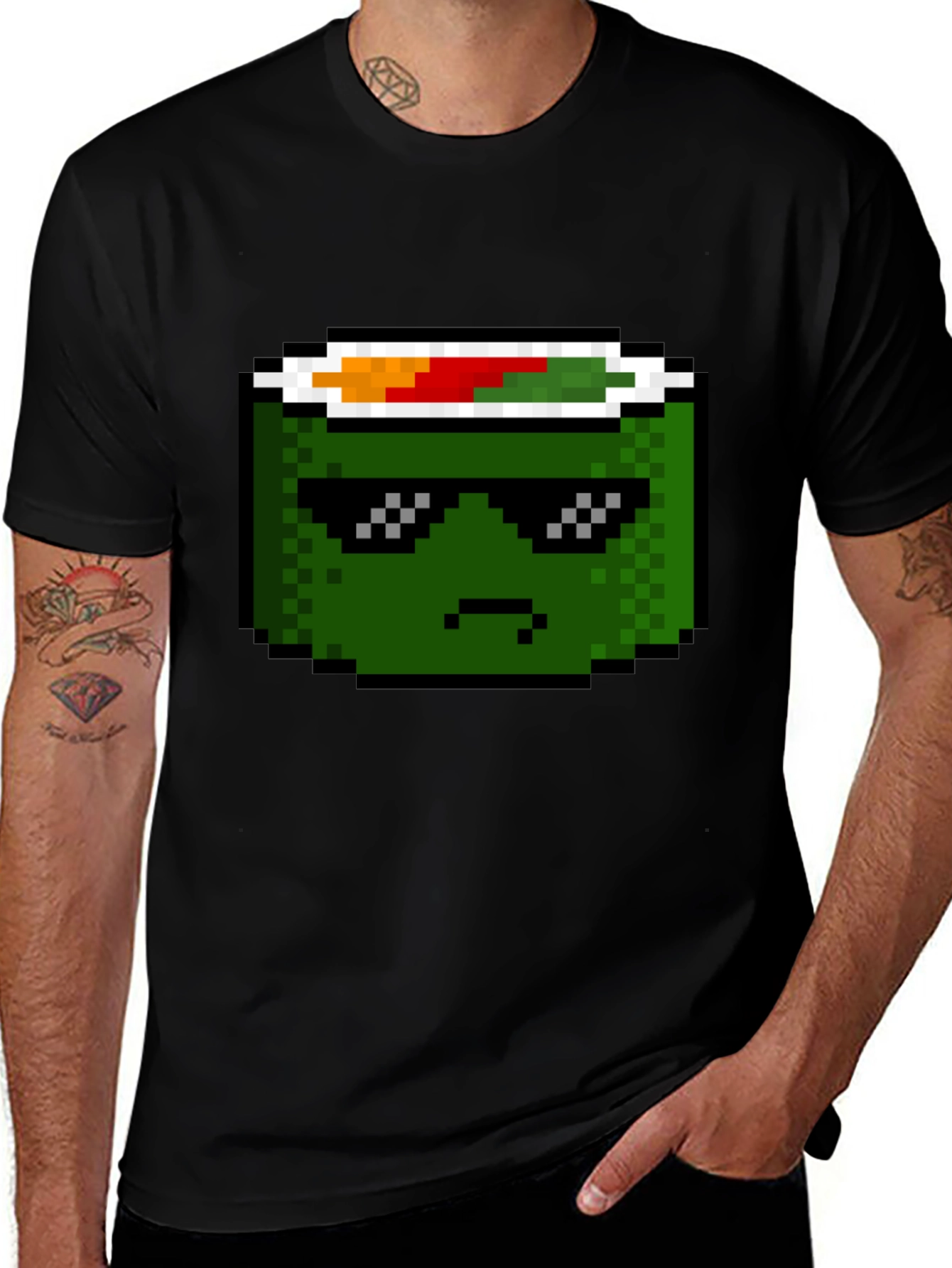 Variant 24 of Pixel Sushi Roll T-Shirt - Cool Foodie Tee