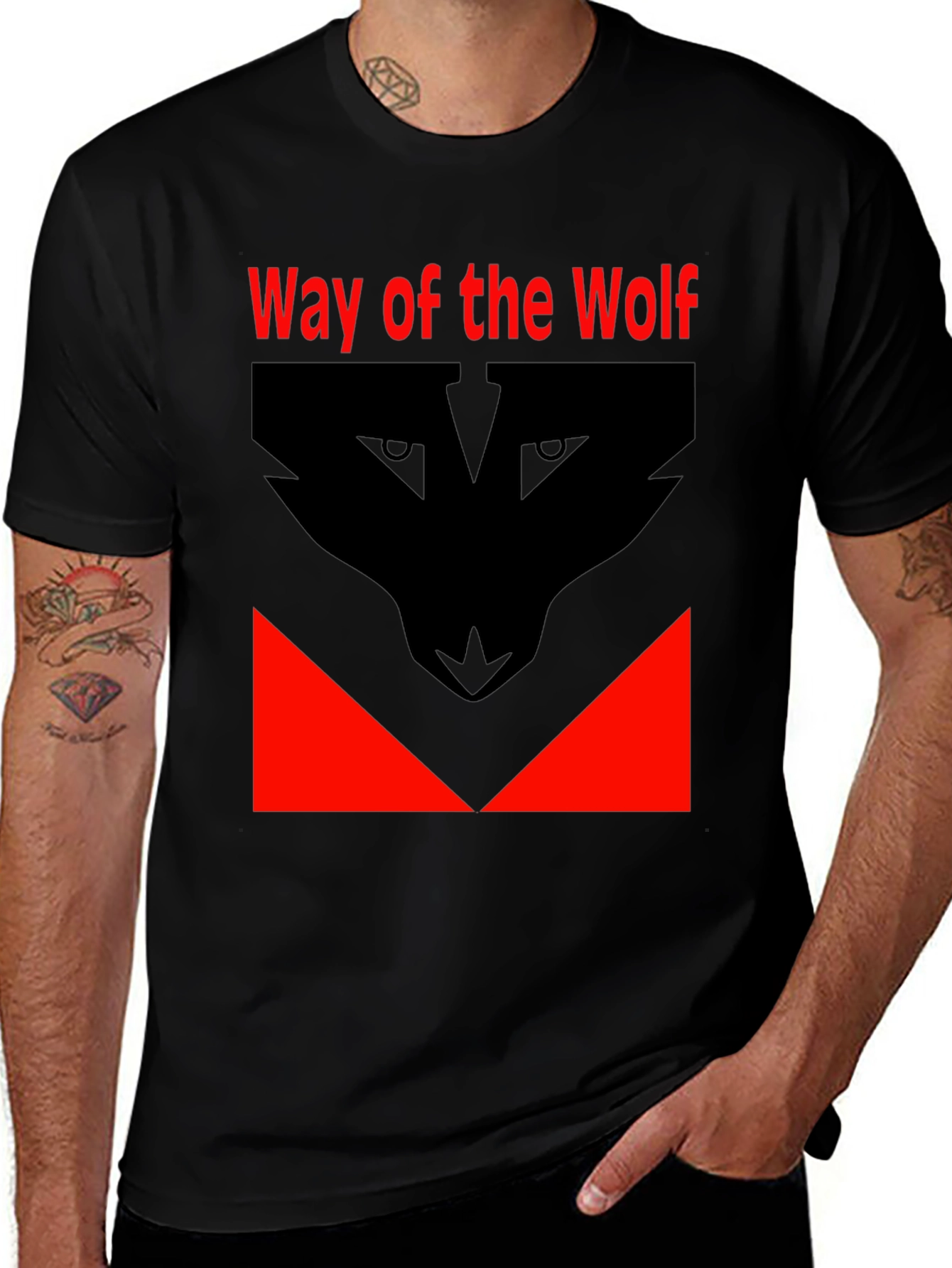 Variant 4 of Way of the Wolf Graphic Tee - Black T-Shirt