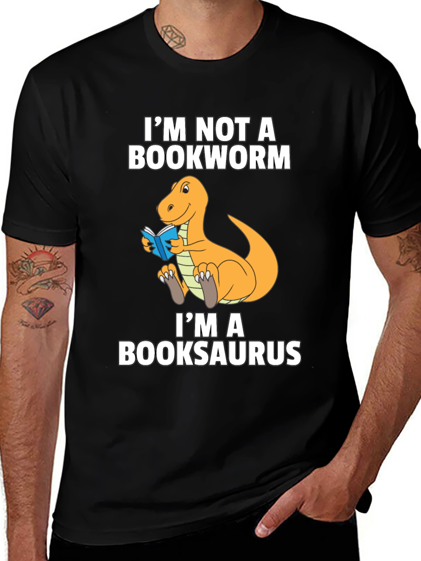 Variant 17 of Bookworm T-Shirt - Funny Dinosaur Design