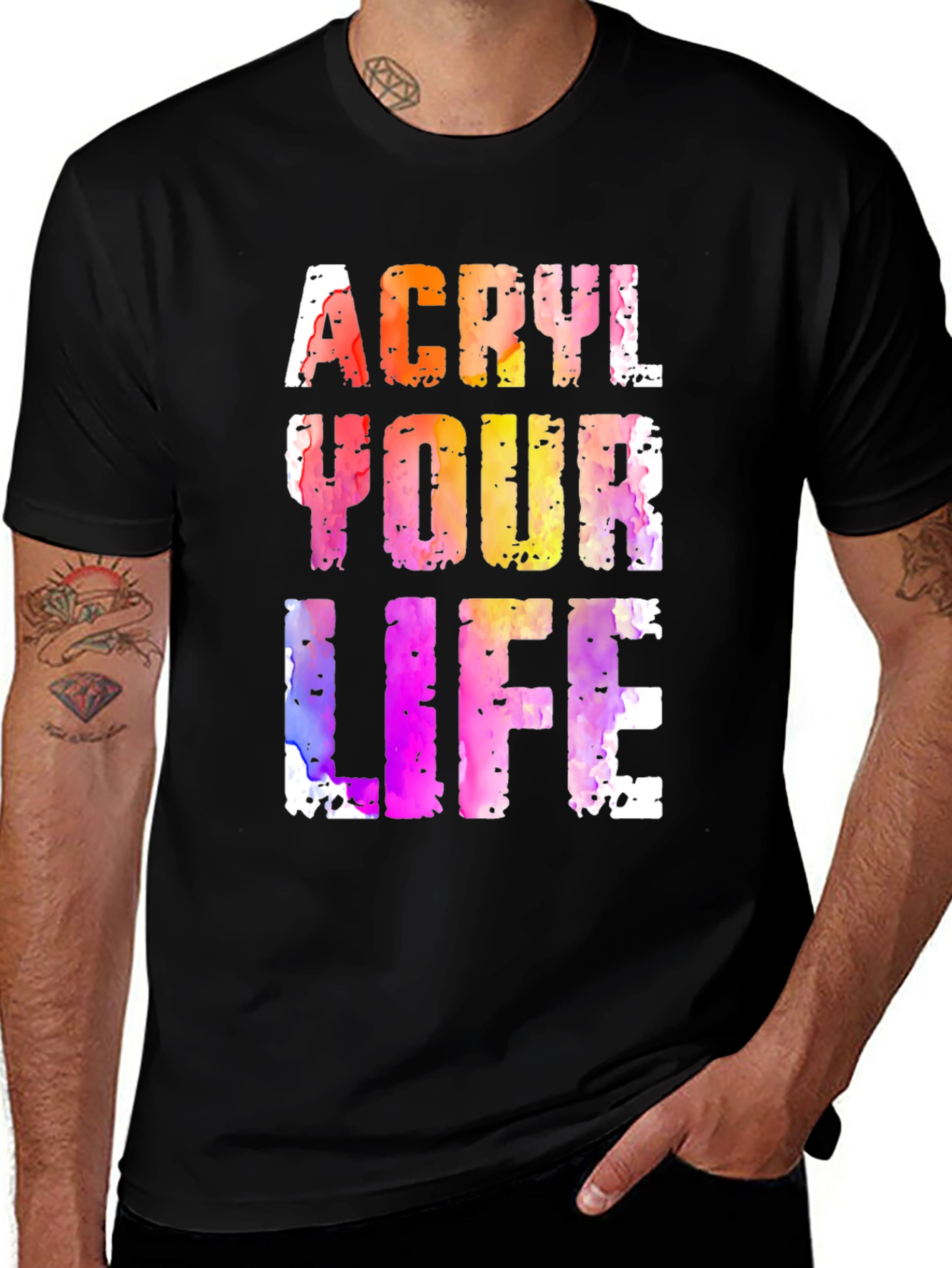 Variant 26 of Acryl Your Life Graphic Tee - Unique Artistic Design