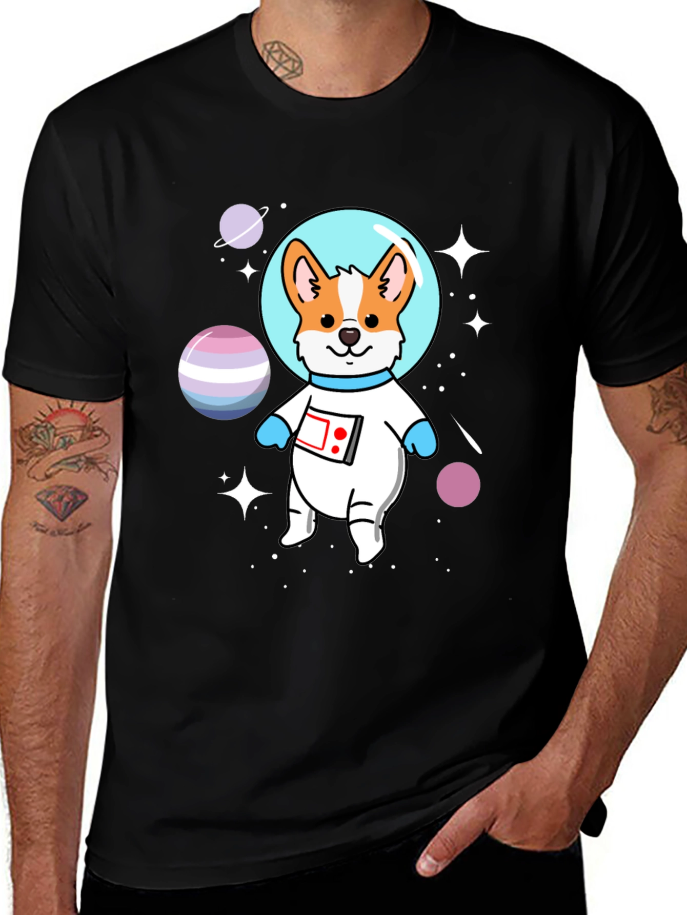Variant 24 of Astronaut Corgi T-Shirt: Space Dog Tee