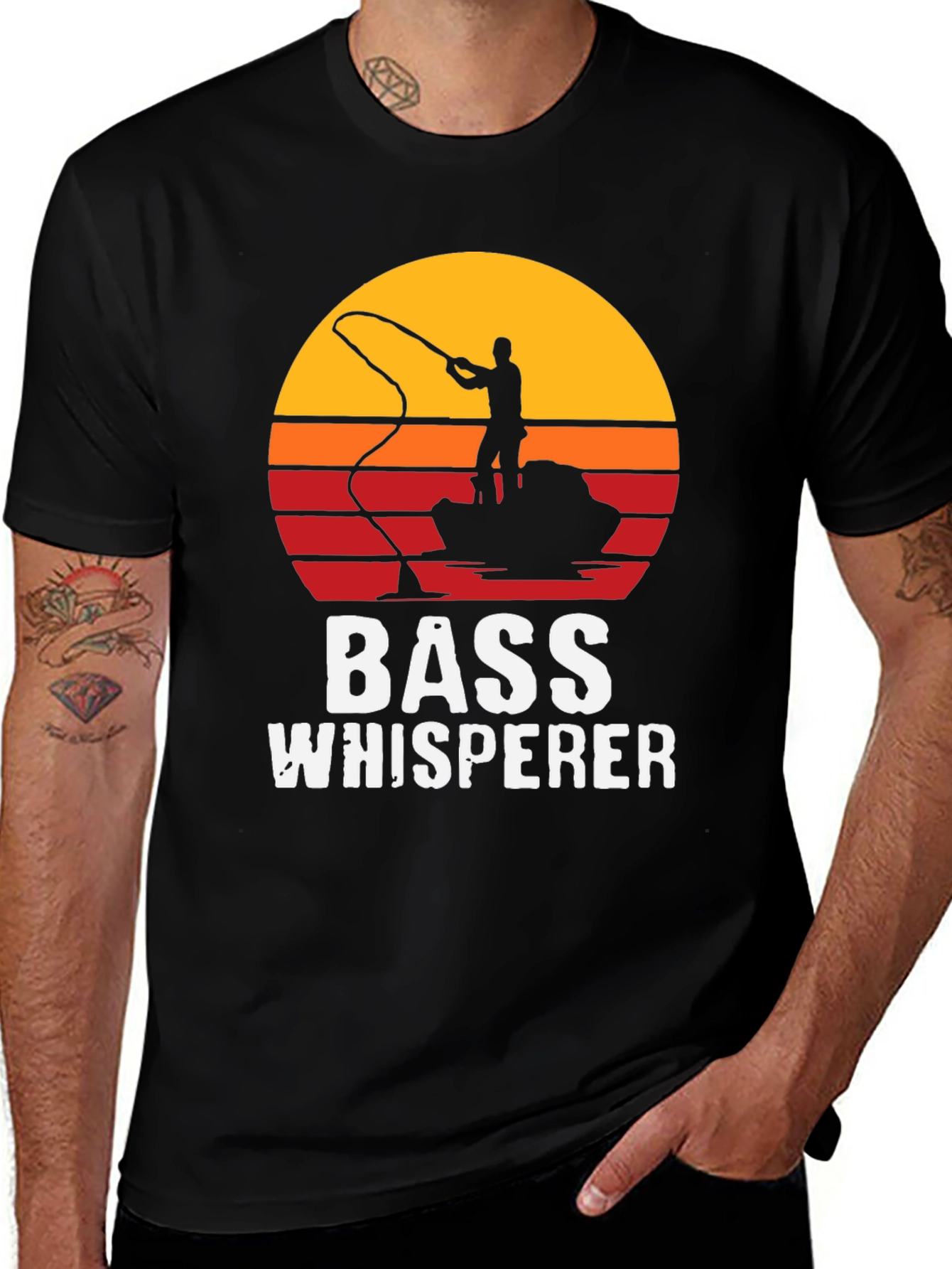 Variant 12 of Bass Whisperer Fishing T-Shirt