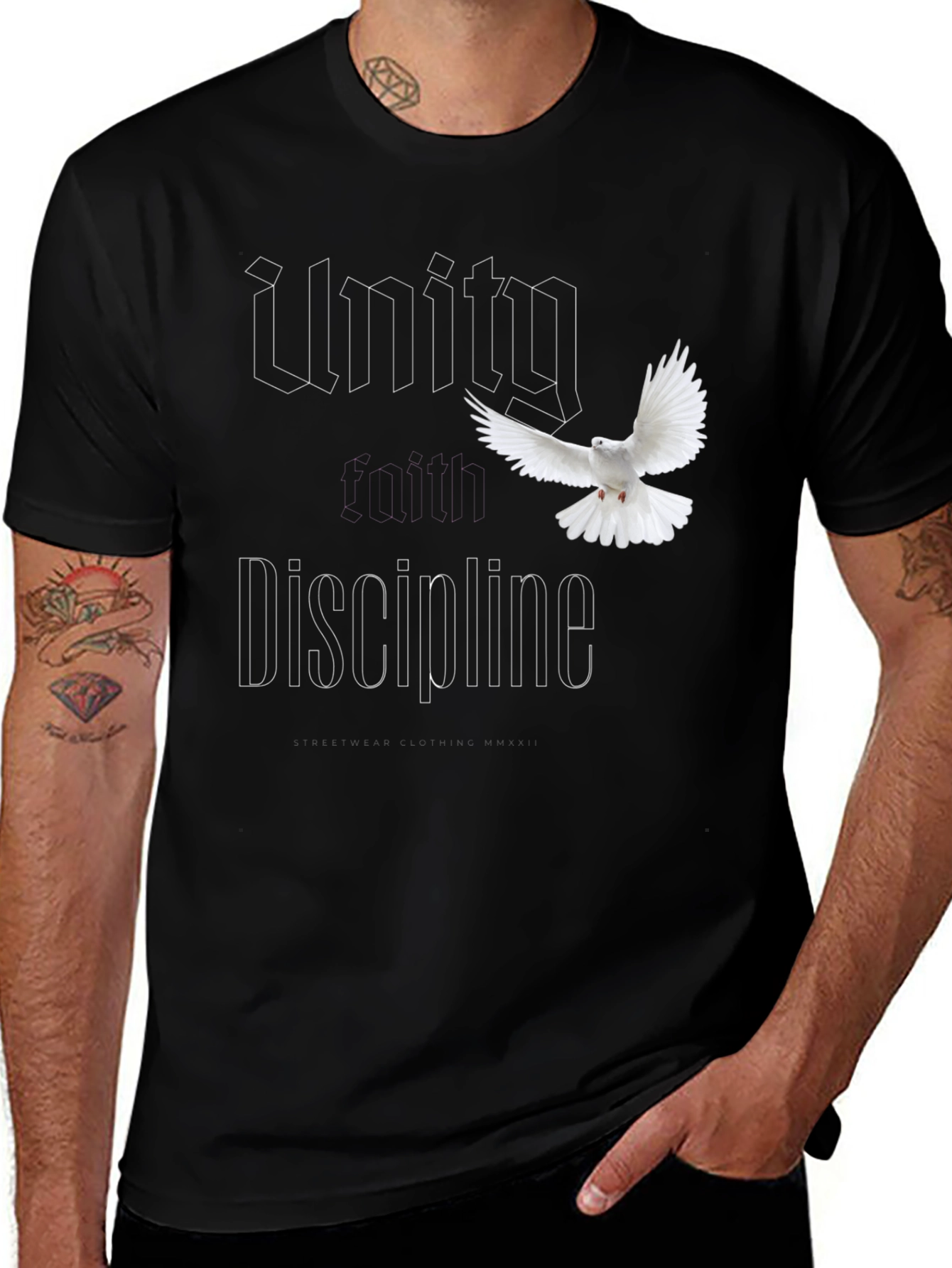 Variant 20 of Unity Discipline Dove Graphic Black T-Shirt
