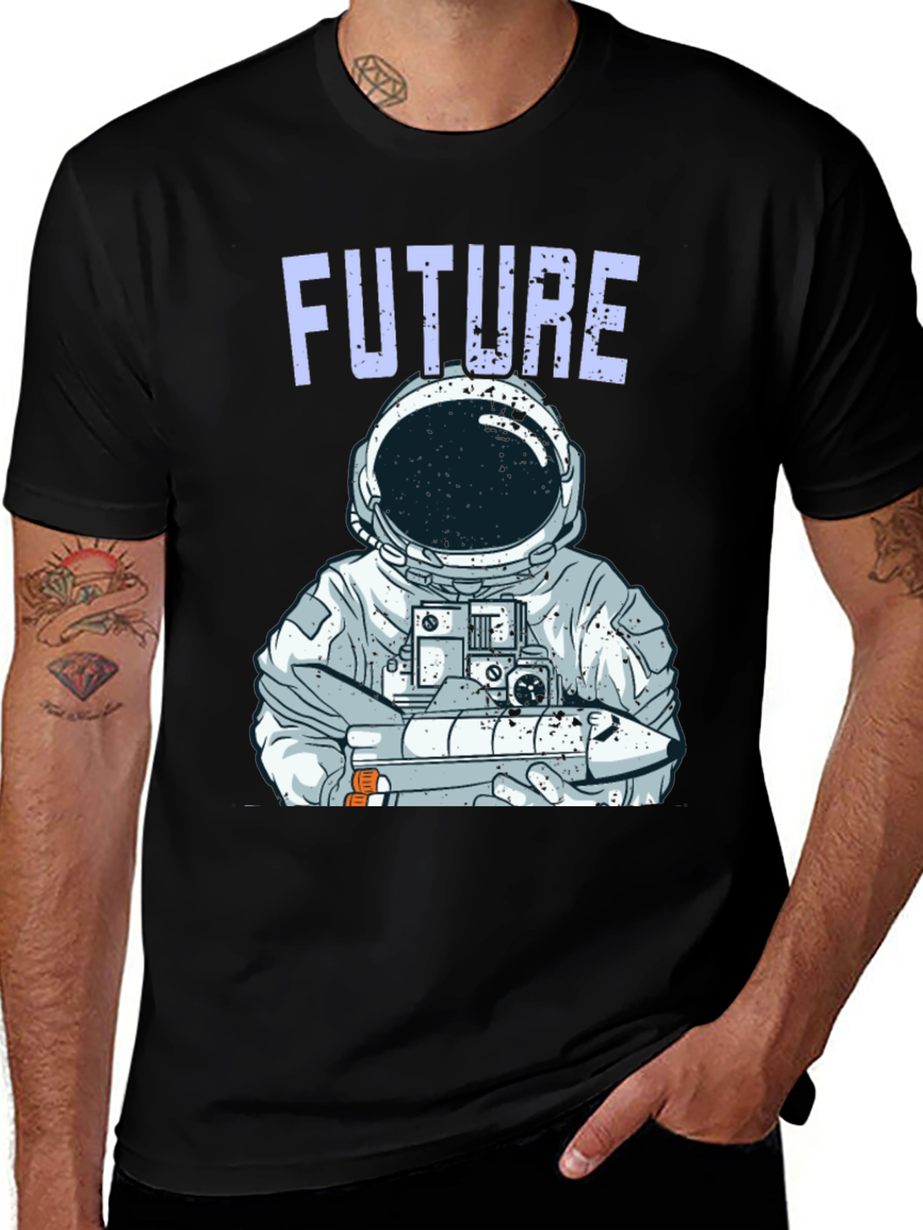 Variant 17 of Future Astronaut Graphic T-Shirt - Trendy Spaceman Design
