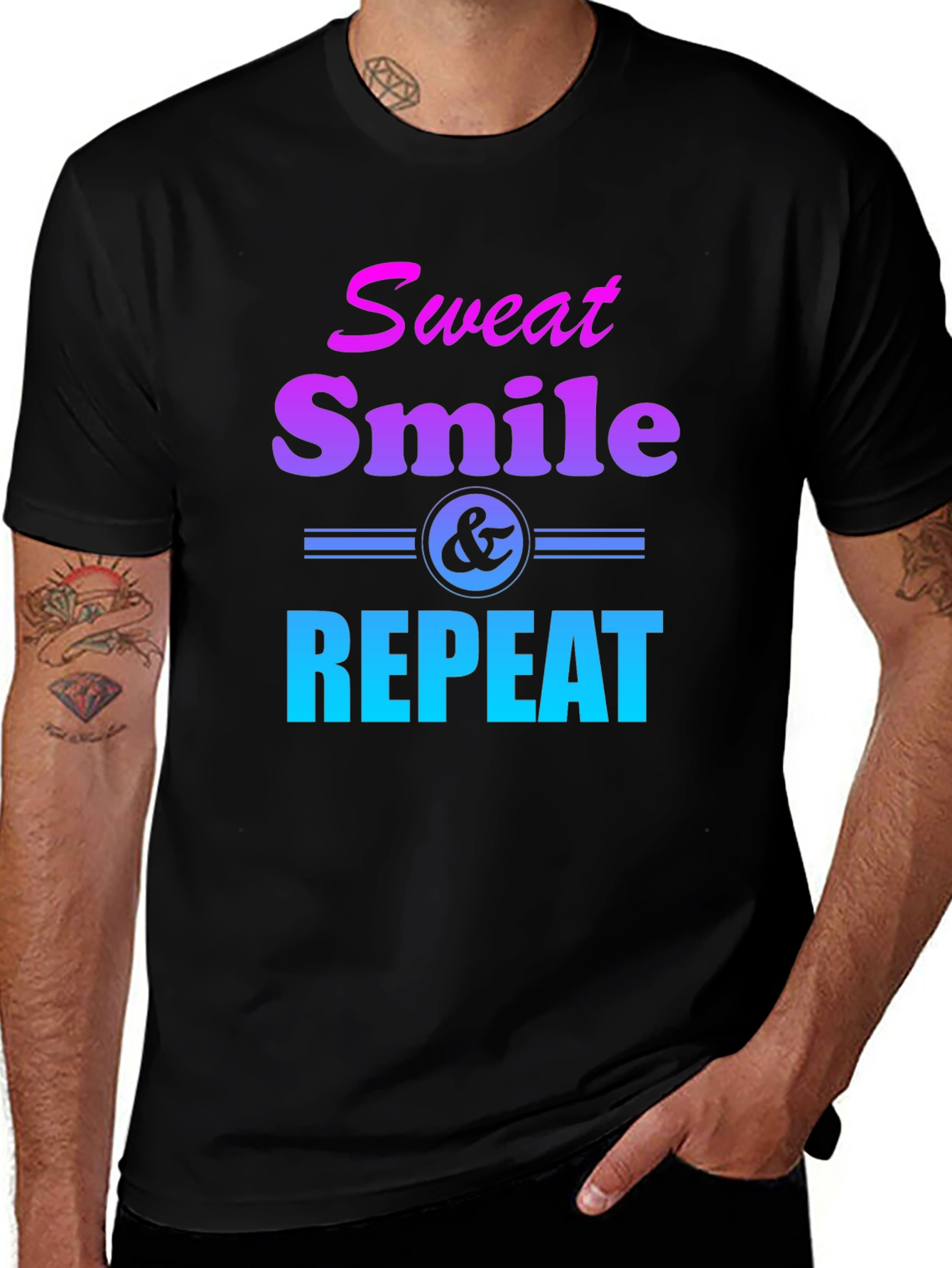 Variant 6 of Sweat Smile Repeat Graphic T-Shirt