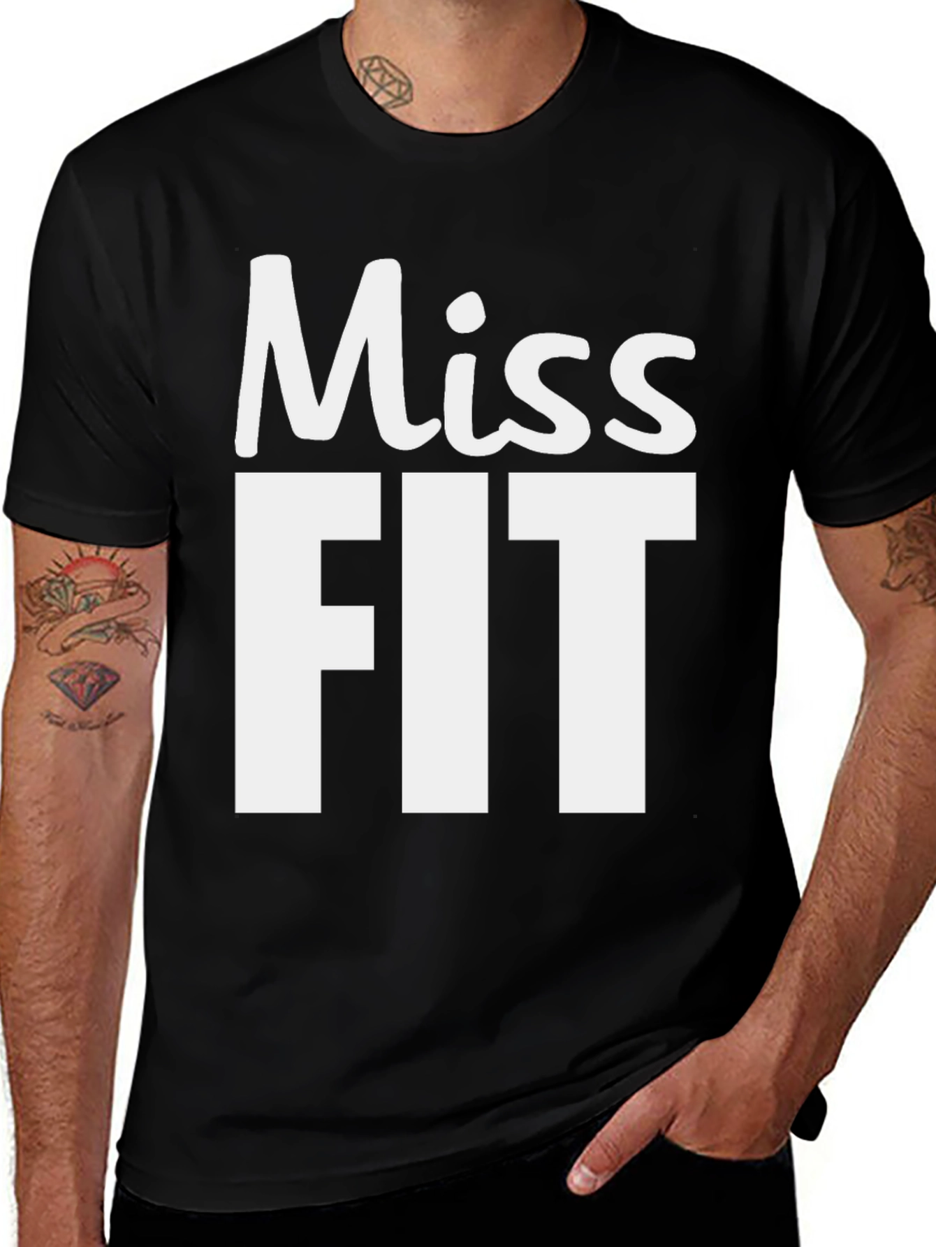 Variant 17 of Miss FIT Black Graphic T-Shirt
