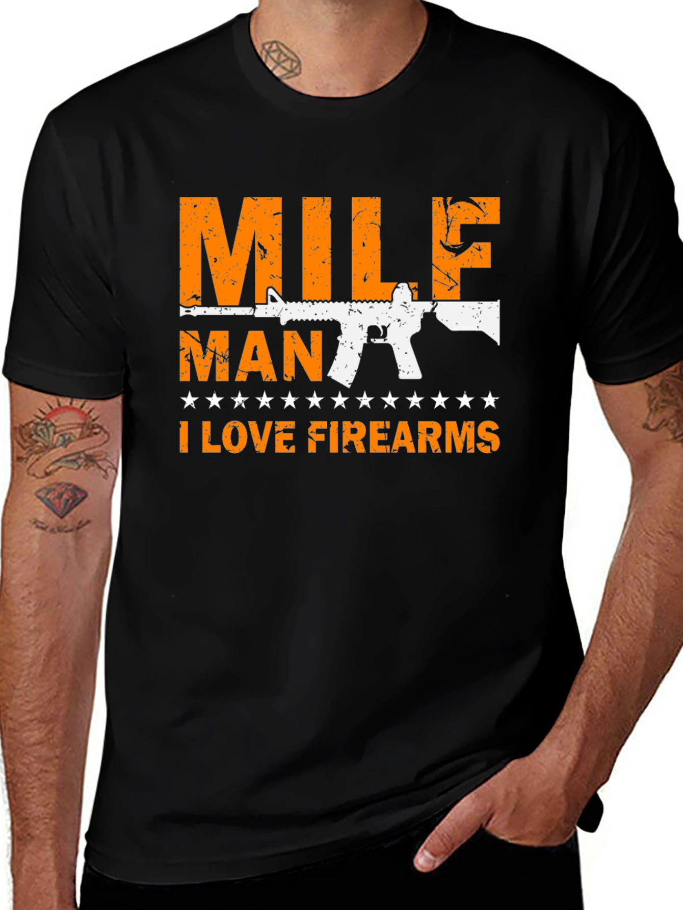 MILF MAN I Love Firearms T-Shirt