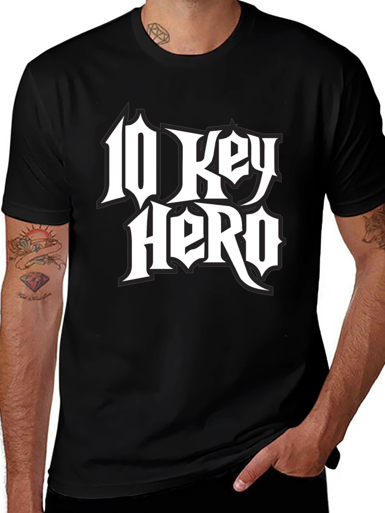 Variant 28 of 10 Key Hero Black Graphic Tee