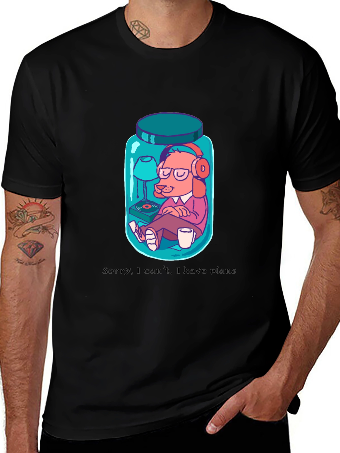 Variant 7 of Sorry, I Can't, I Have Plans T-Shirt - Dog in a Jar