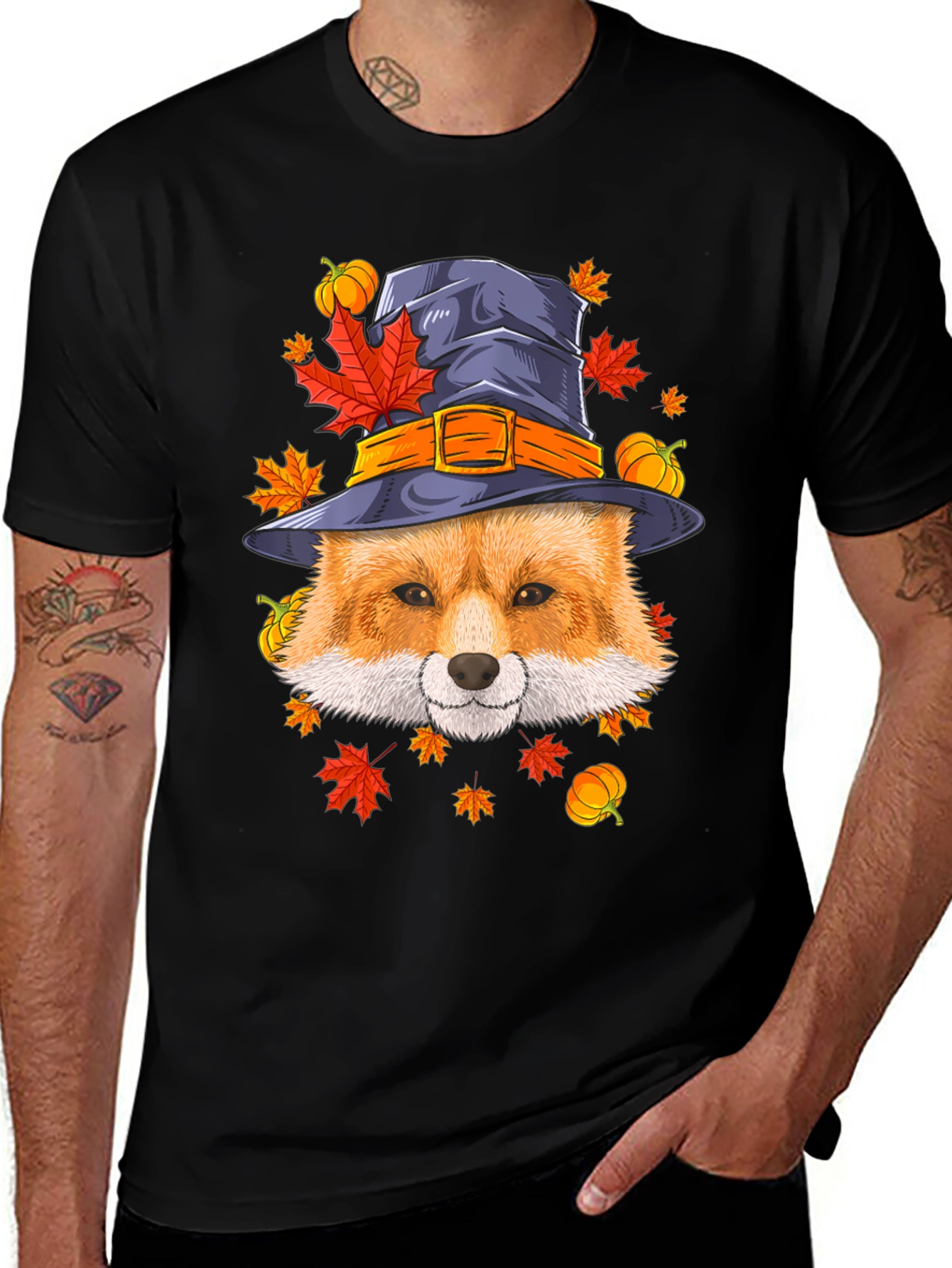 Variant 24 of Fox Witch Hat Halloween T-Shirt