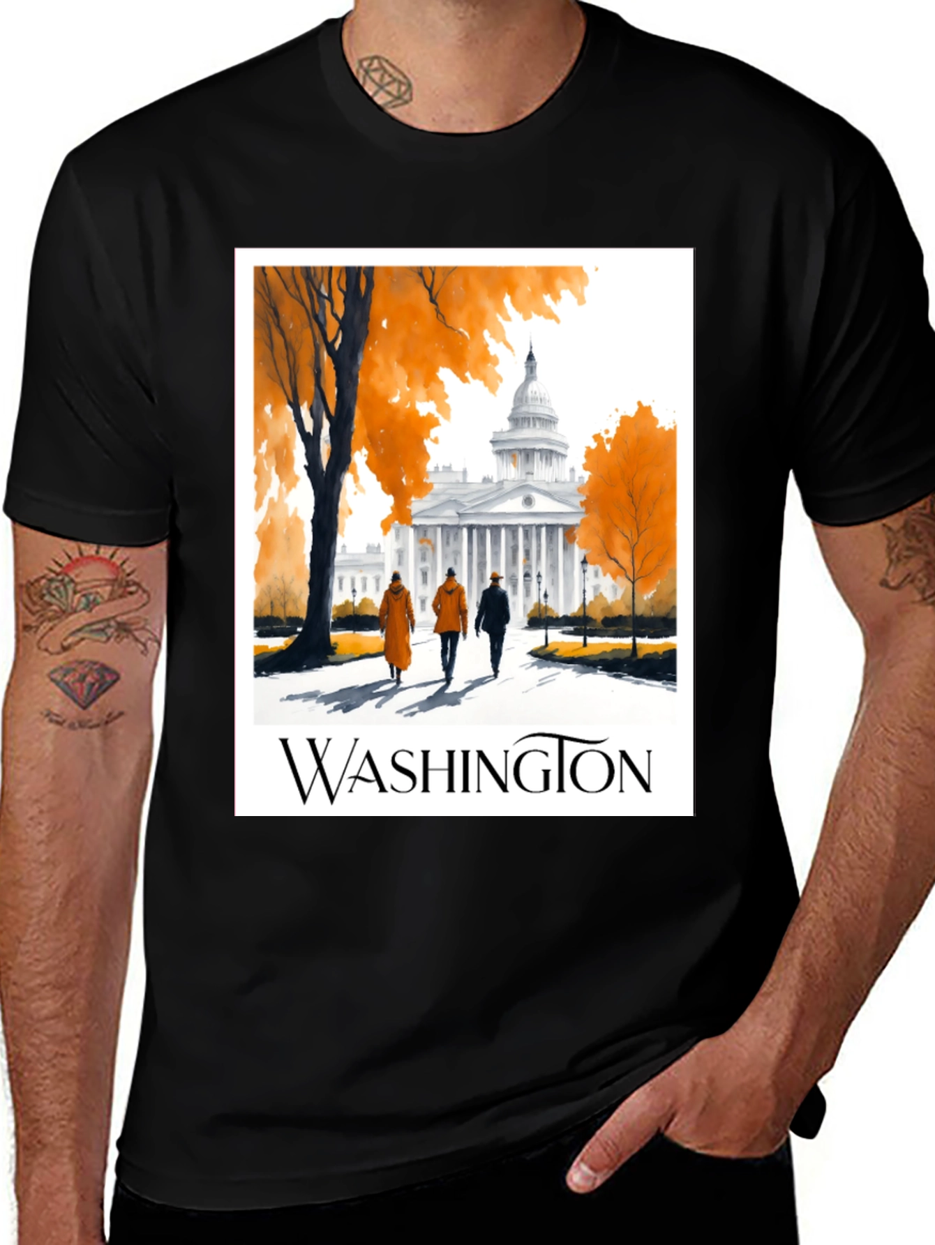 Washington DC Watercolor T-Shirt
