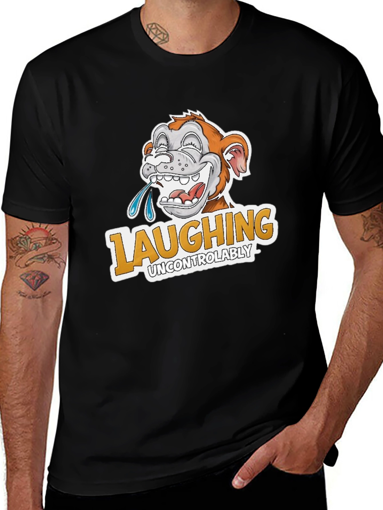 Variant 19 of Laughing Uncontrollably Monkey Graphic Tee