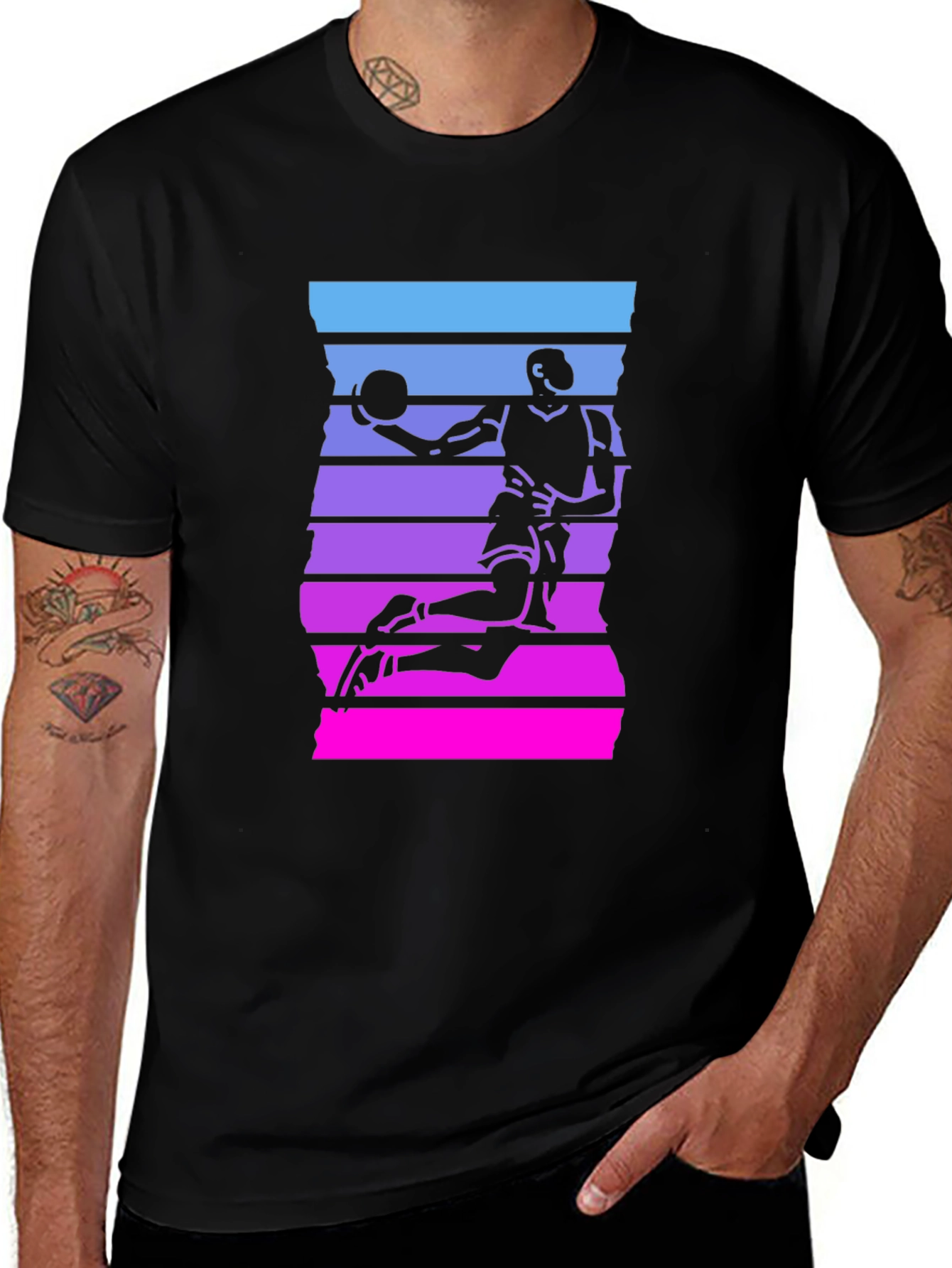 Variant 10 of Retro Basketball Player Graphic Tee
