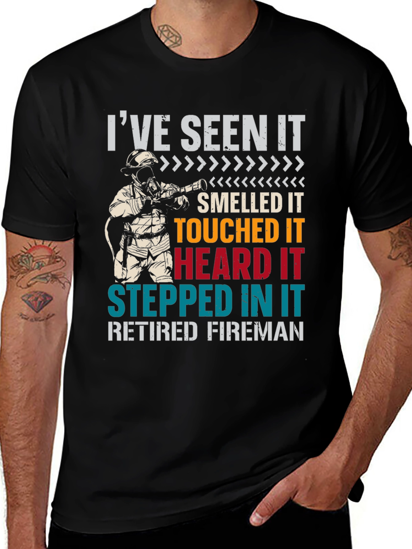 Variant 29 of Retired Fireman T-Shirt