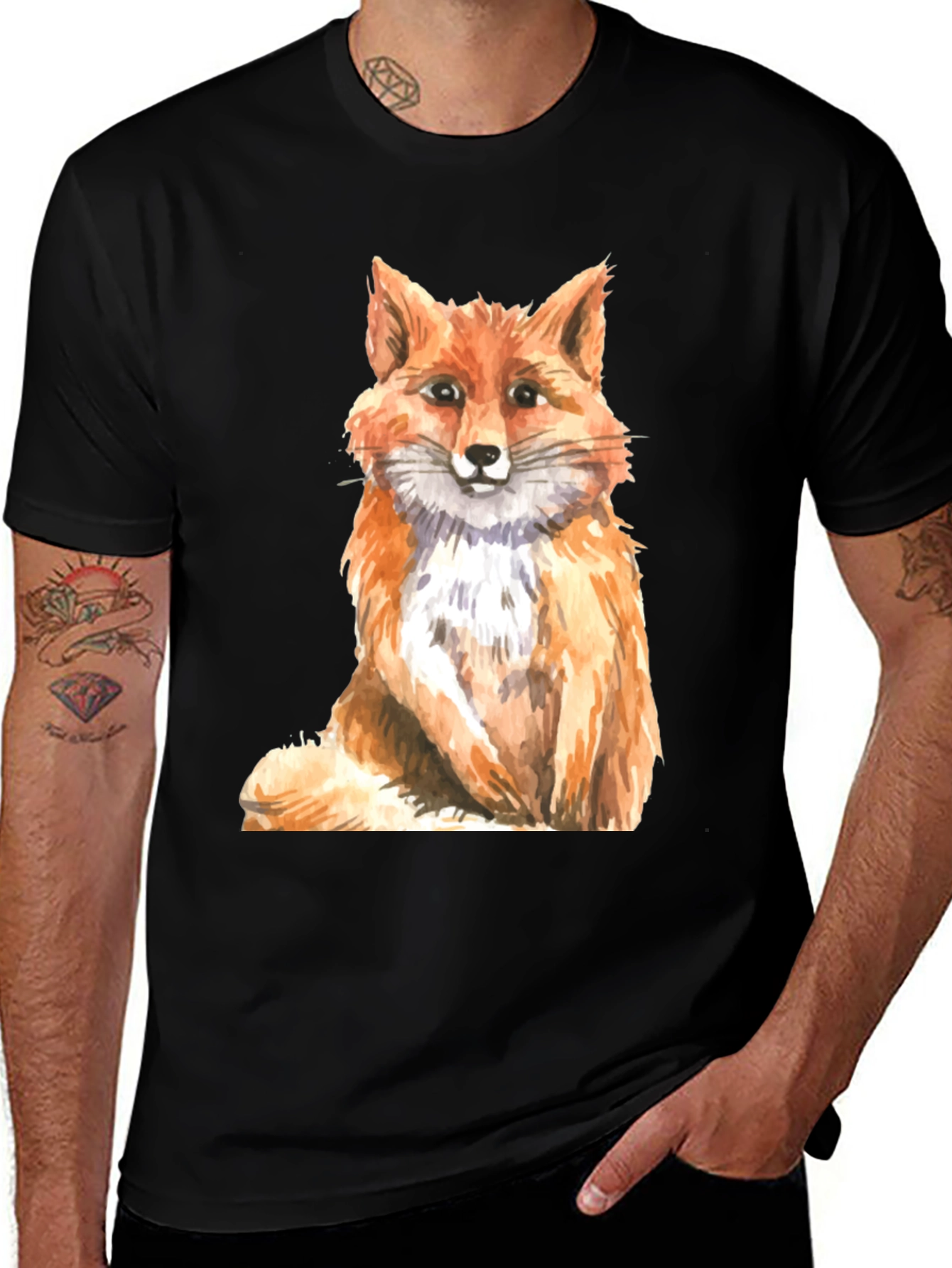 Variant 4 of Fox Graphic Tee - Black T-Shirt