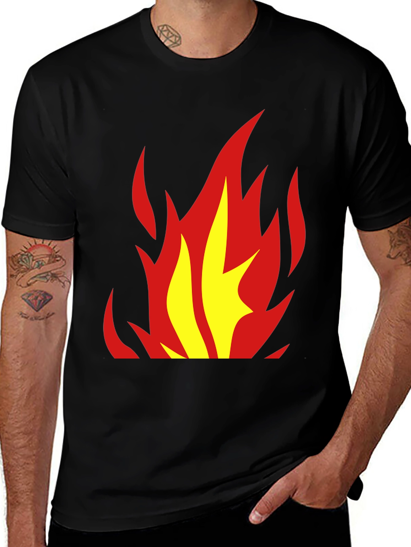 Variant 16 of Flame Graphic Black T-Shirt