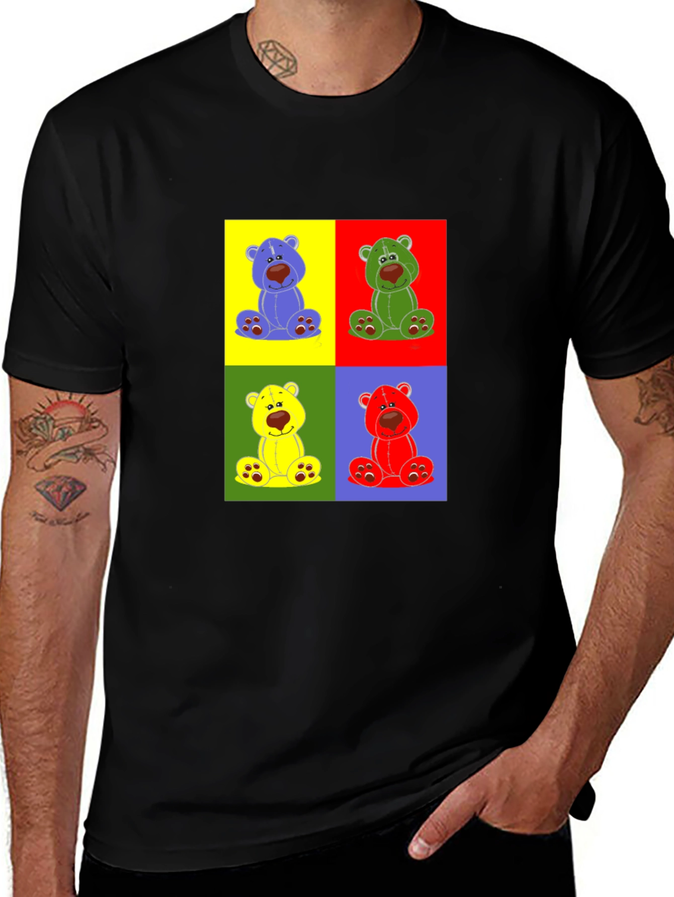 Variant 10 of Colorful Teddy Bear Pop Art T-Shirt