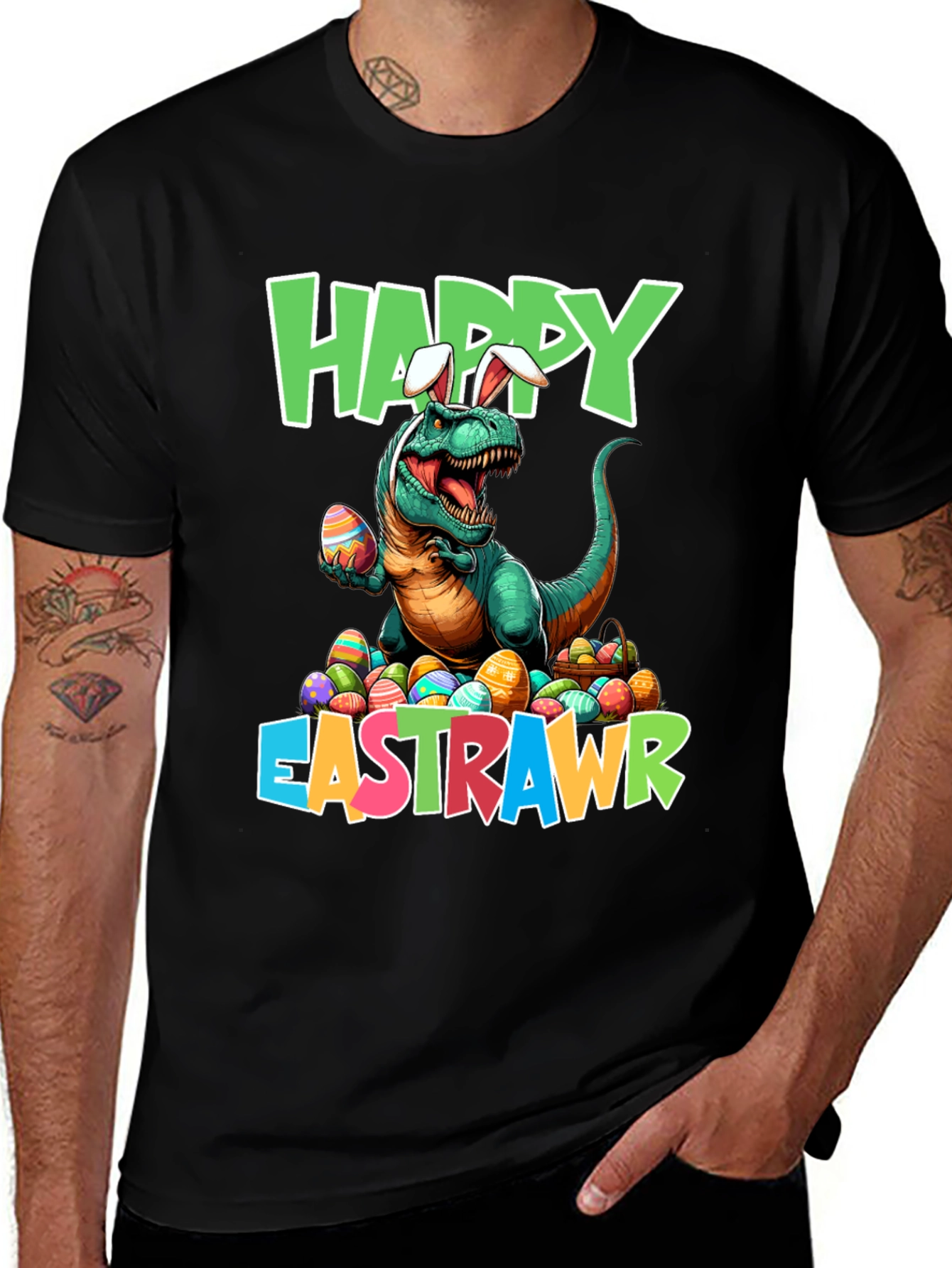 Happy Eastrawr T-Shirt Dinosaur Easter Eggs Tee