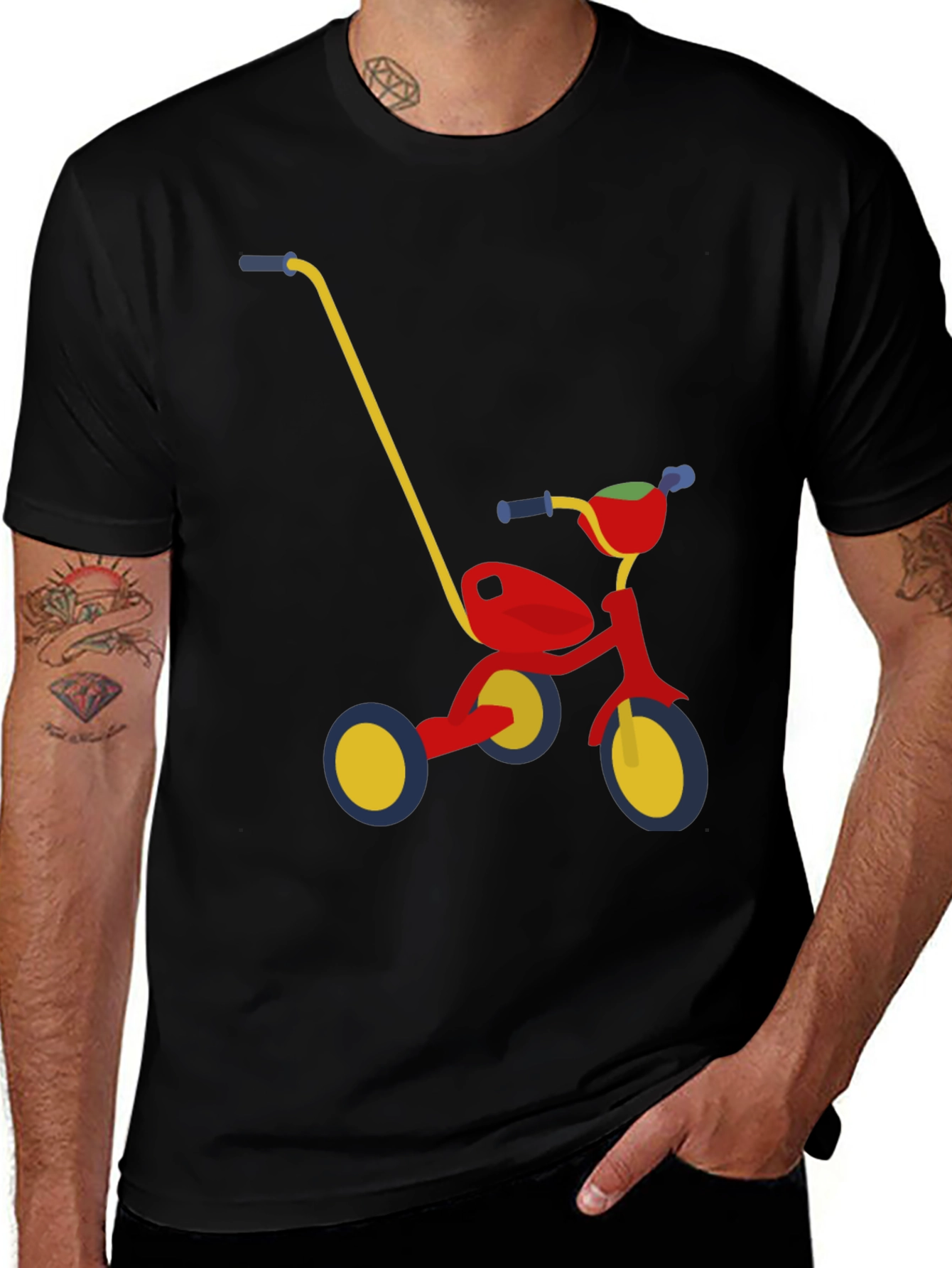 Variant 25 of Novelty Tricycle Graphic T-Shirt - Fun Adult Apparel