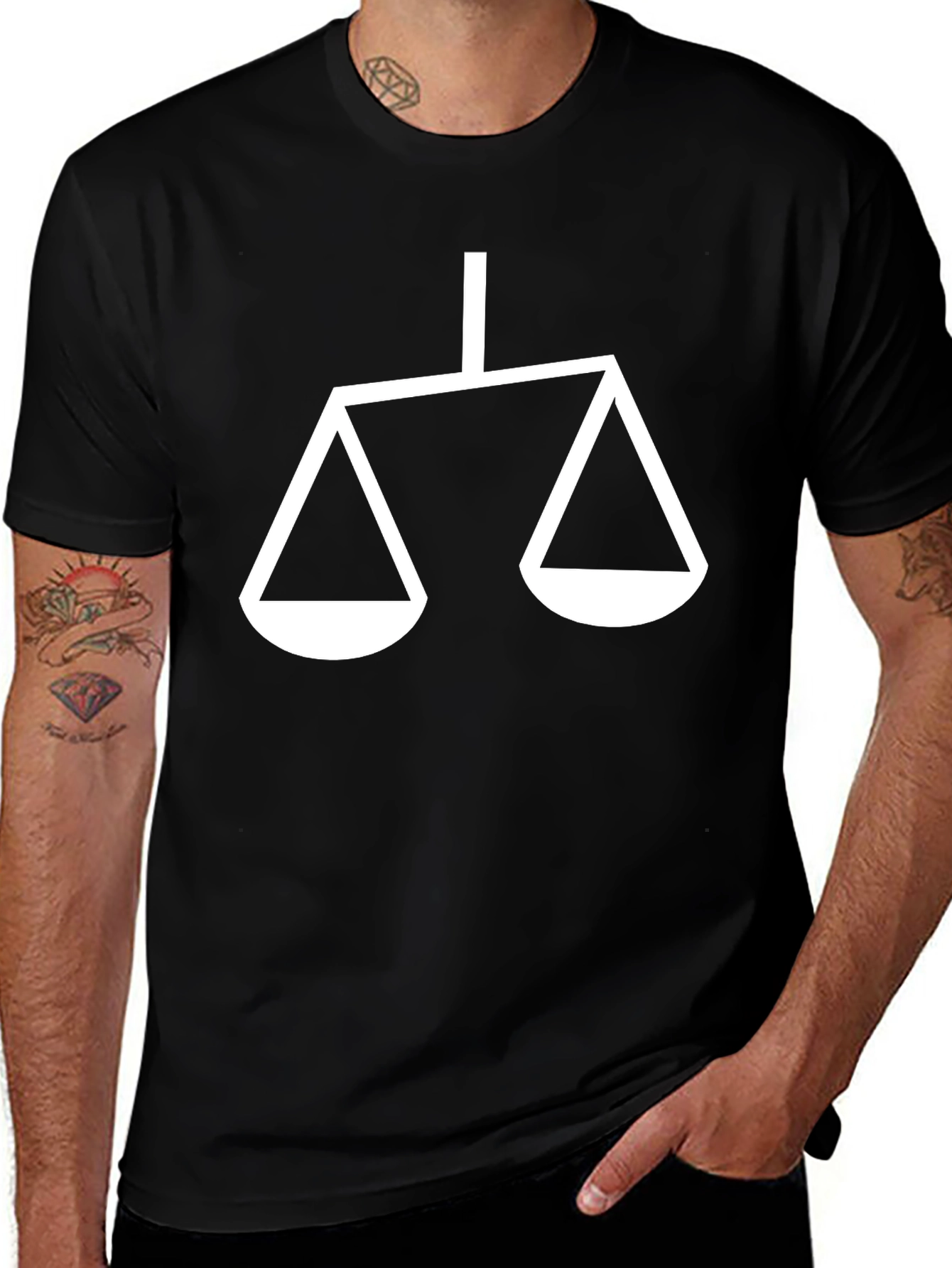Variant 18 of Scales of Justice Black T-Shirt
