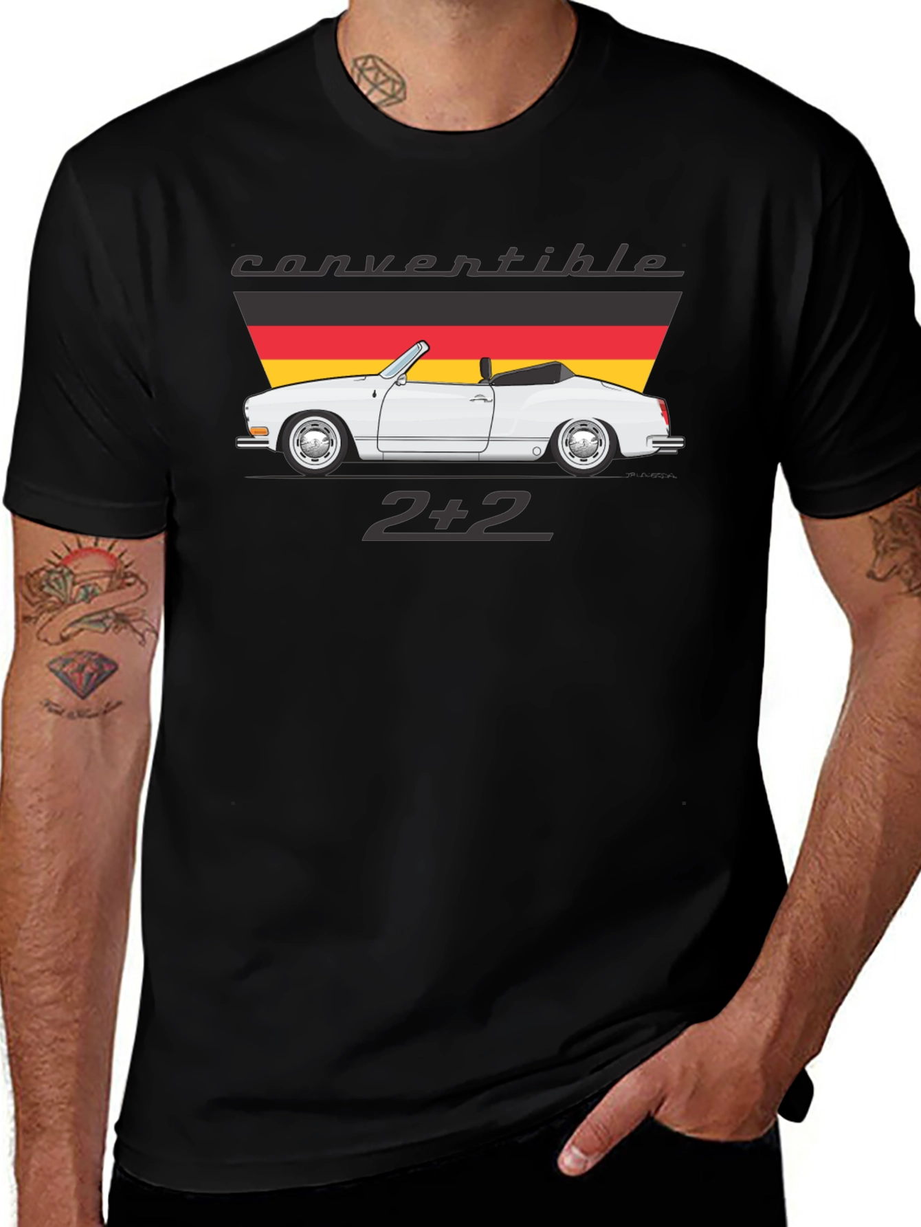 Convertible 2+2 Graphic Tee - Cool Car Design
