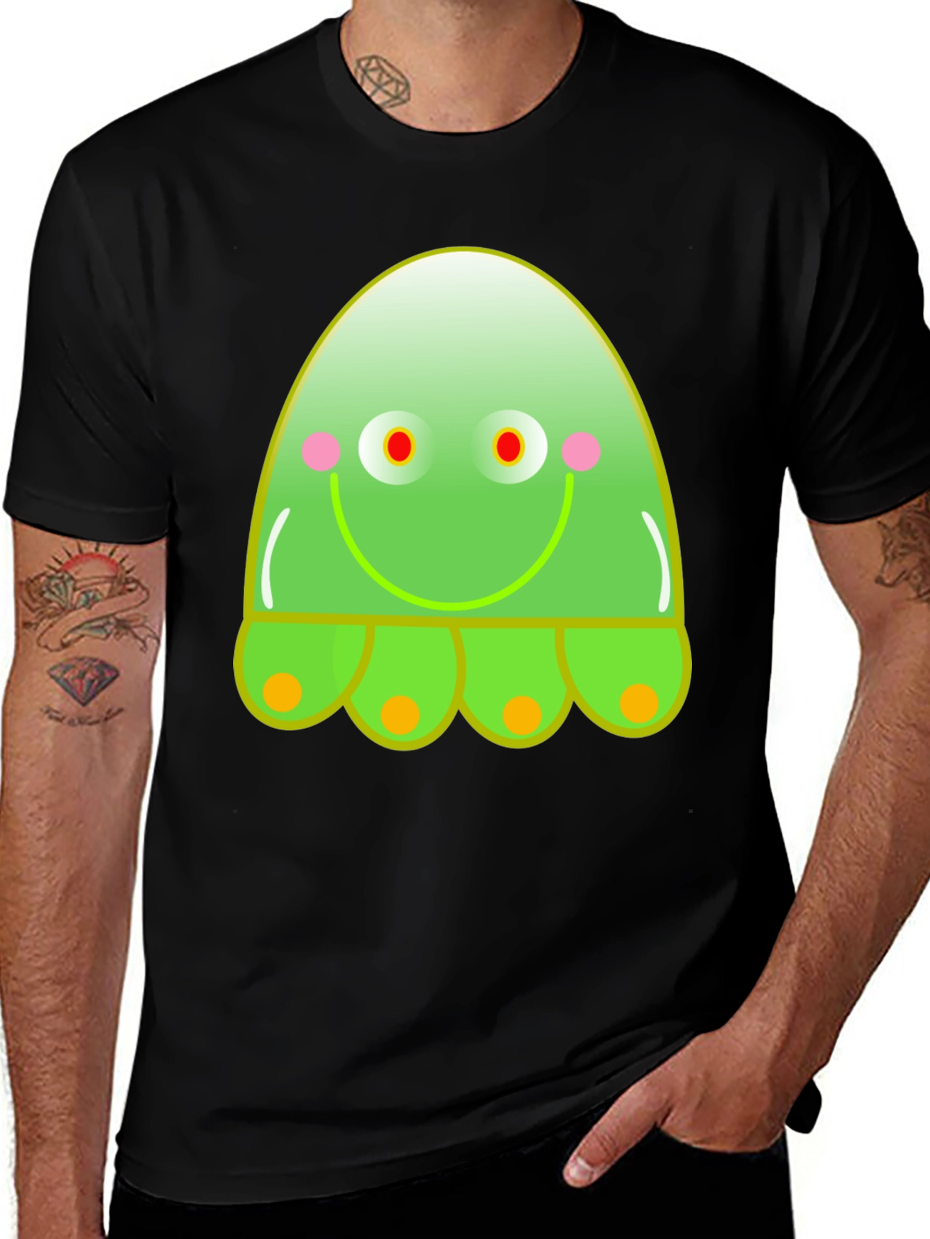 Variant 20 of Fun Green Character Graphic T-Shirt