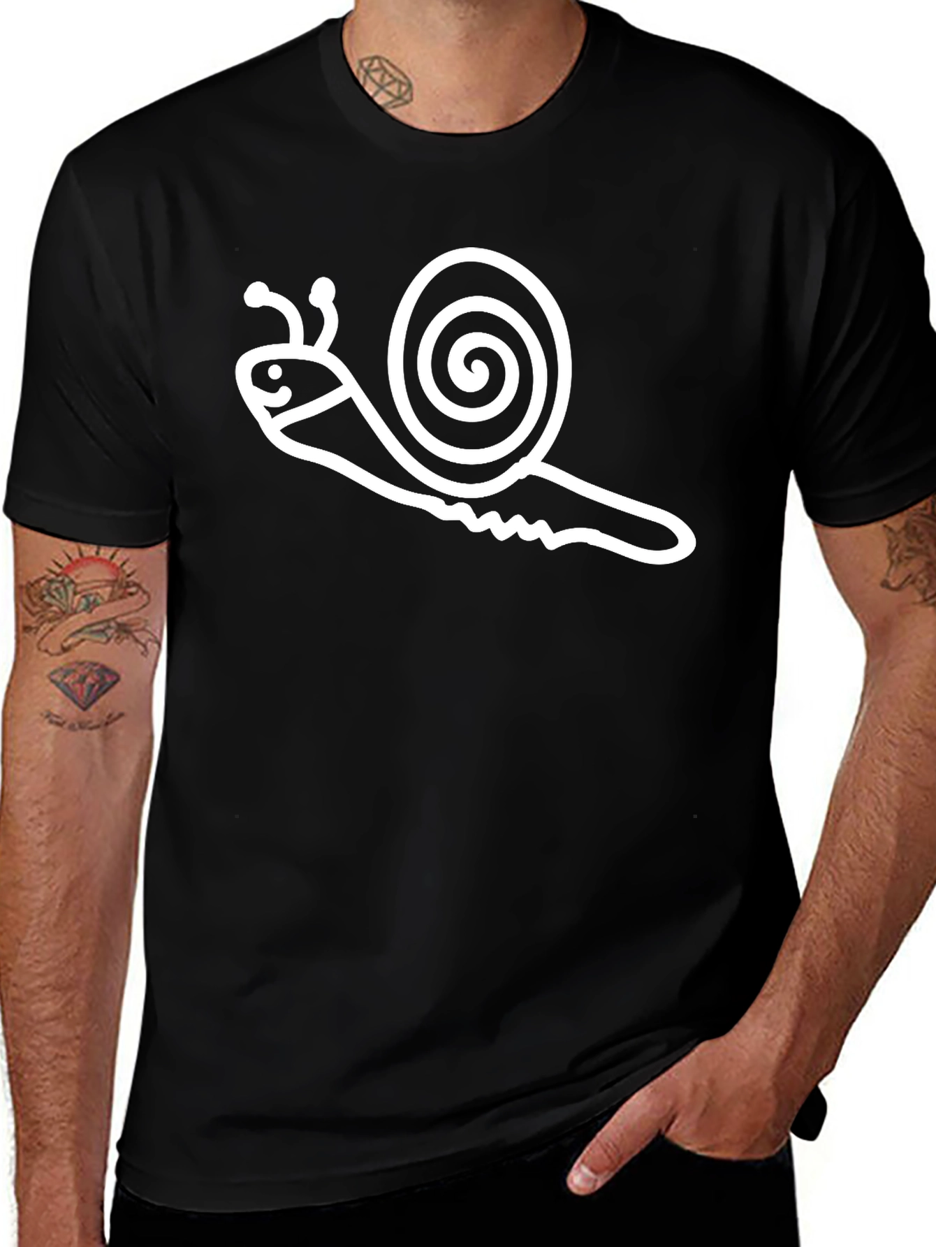Variant 28 of Snail Graphic Tee - Fun & Unique Design
